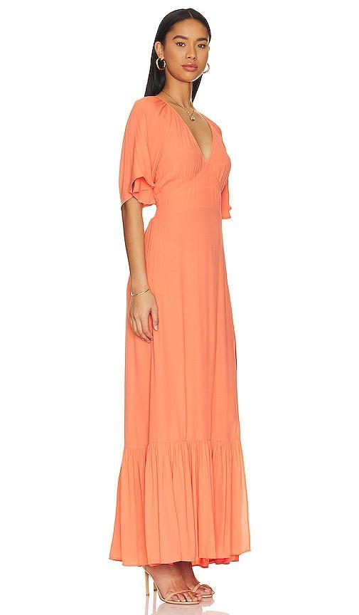 Black Flutter Sleeve Maxi Dress Bobi Product Image