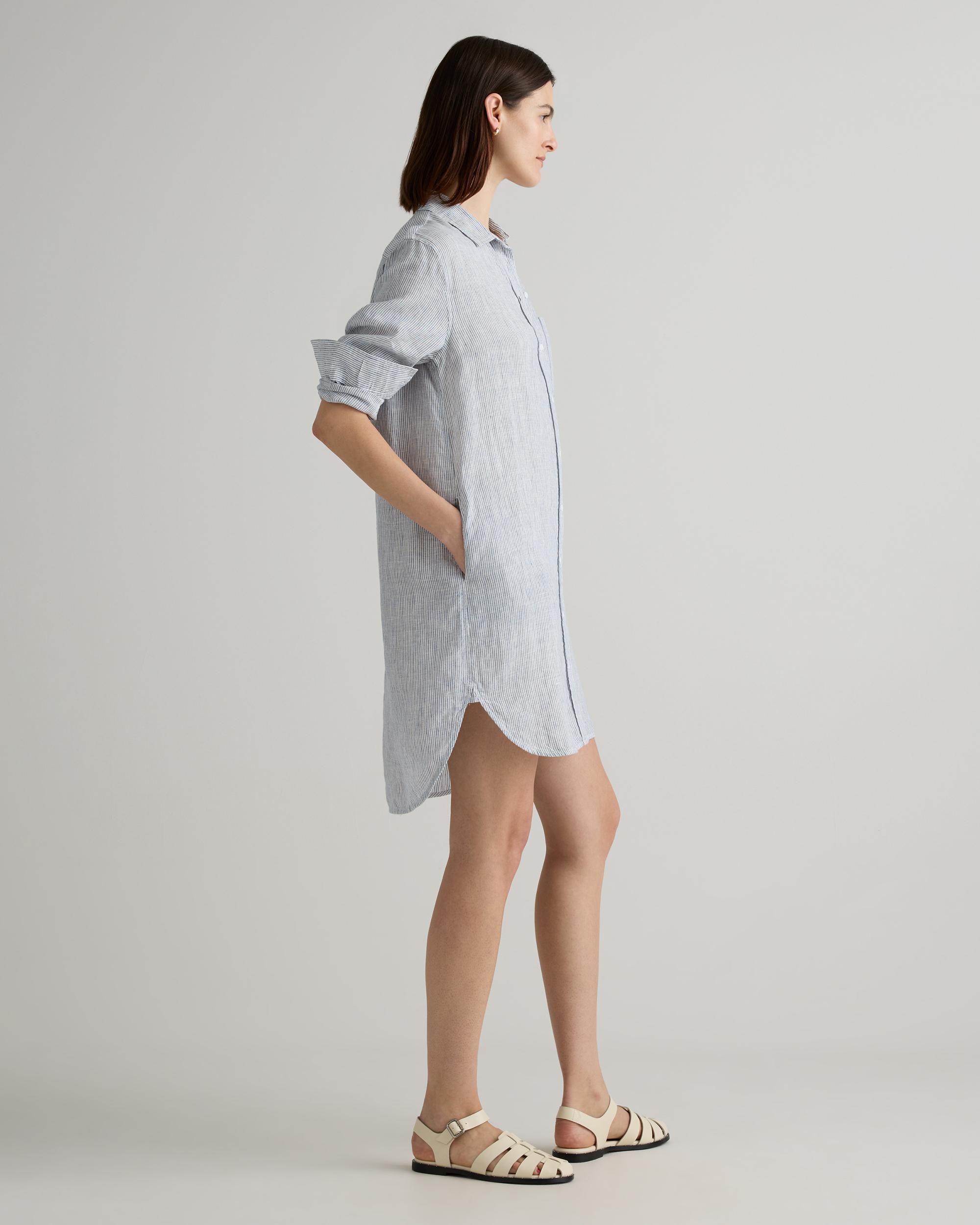 Quince | Women's 100% European Linen Shirt Dress Organic Linen Product Image