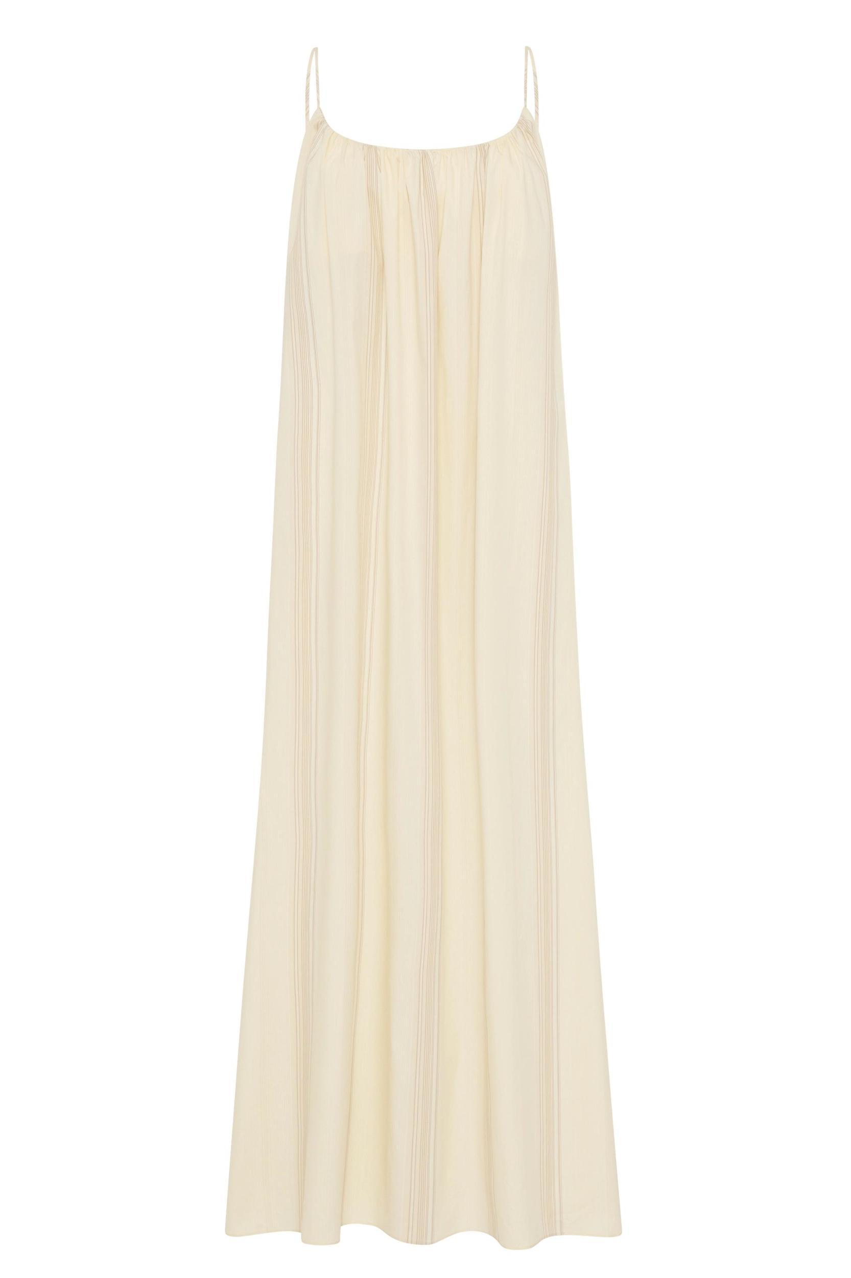 En Vau Maxi Dress Foam Taupe Stripe - Final Sale Product Image