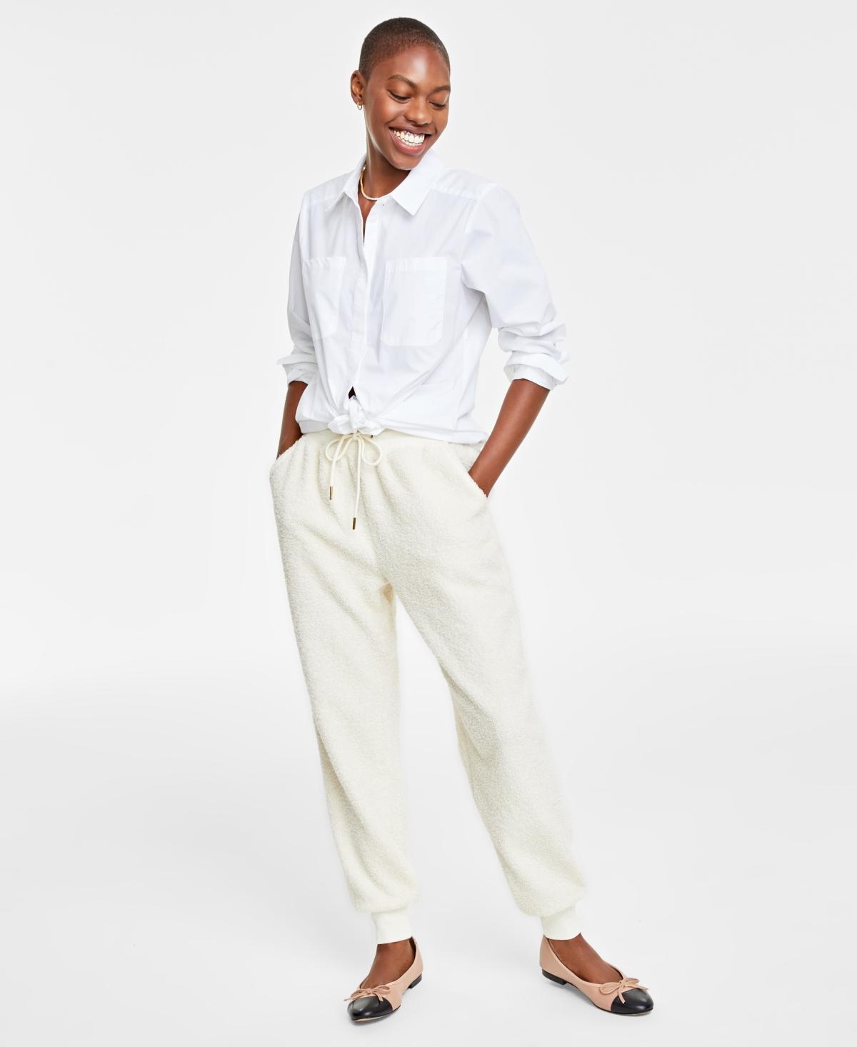 On 34th Womens Sherpa Jogger Pants, Created for Macys Product Image