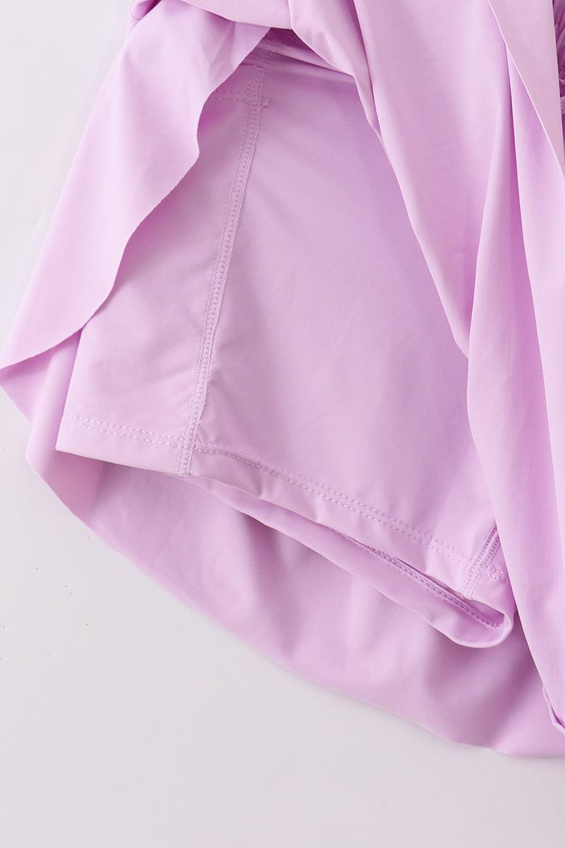 Purple woman sports shorts Female Product Image