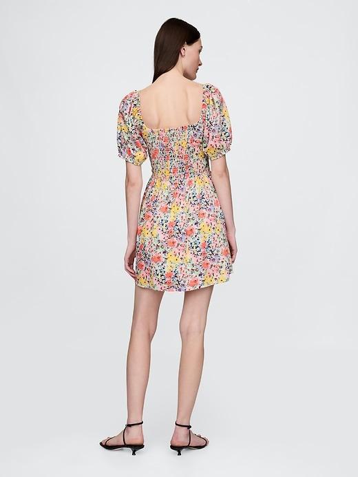 Puff-Sleeve Mini Dress Product Image