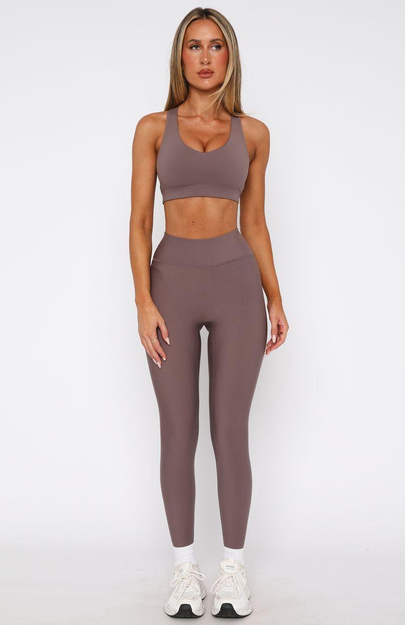 Go Getter High Waisted Leggings Cocoa Product Image