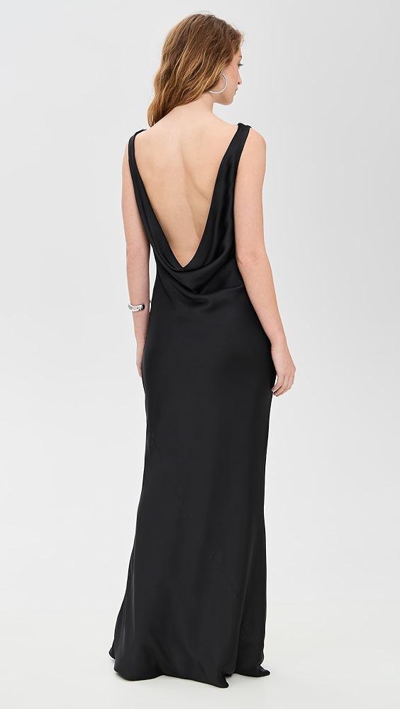 Norma Kamali Sleeveless Low Back Drape Gown | Shopbop Product Image