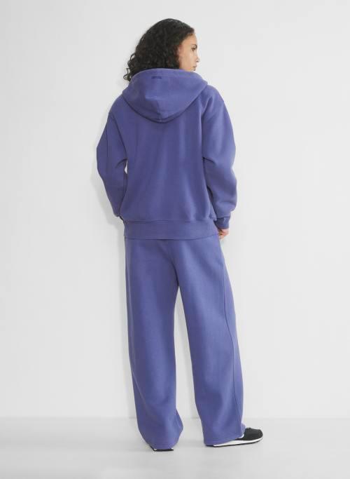 cozy fleece boyfriend zip hoodie Product Image