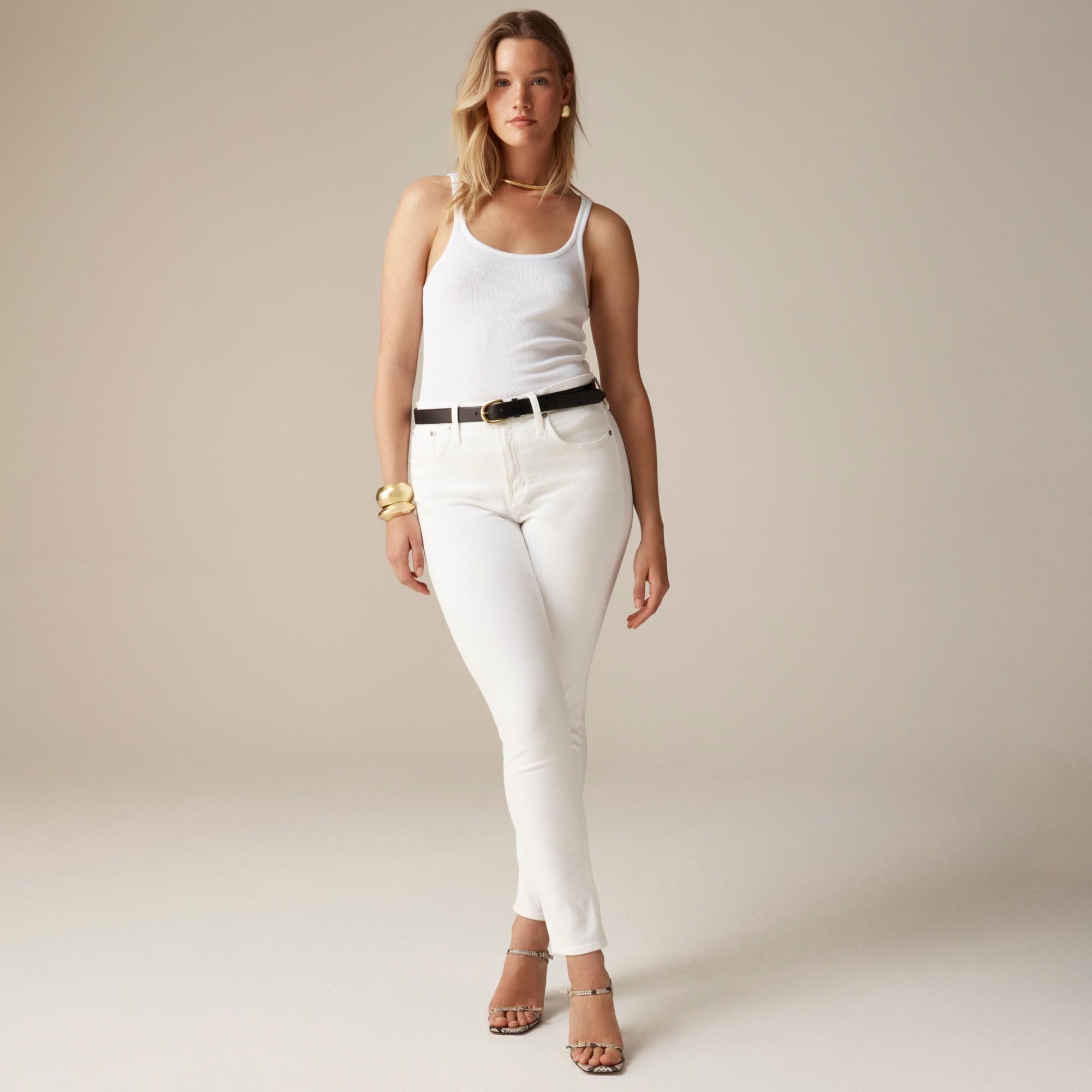 9" toothpick jean in white wash Product Image