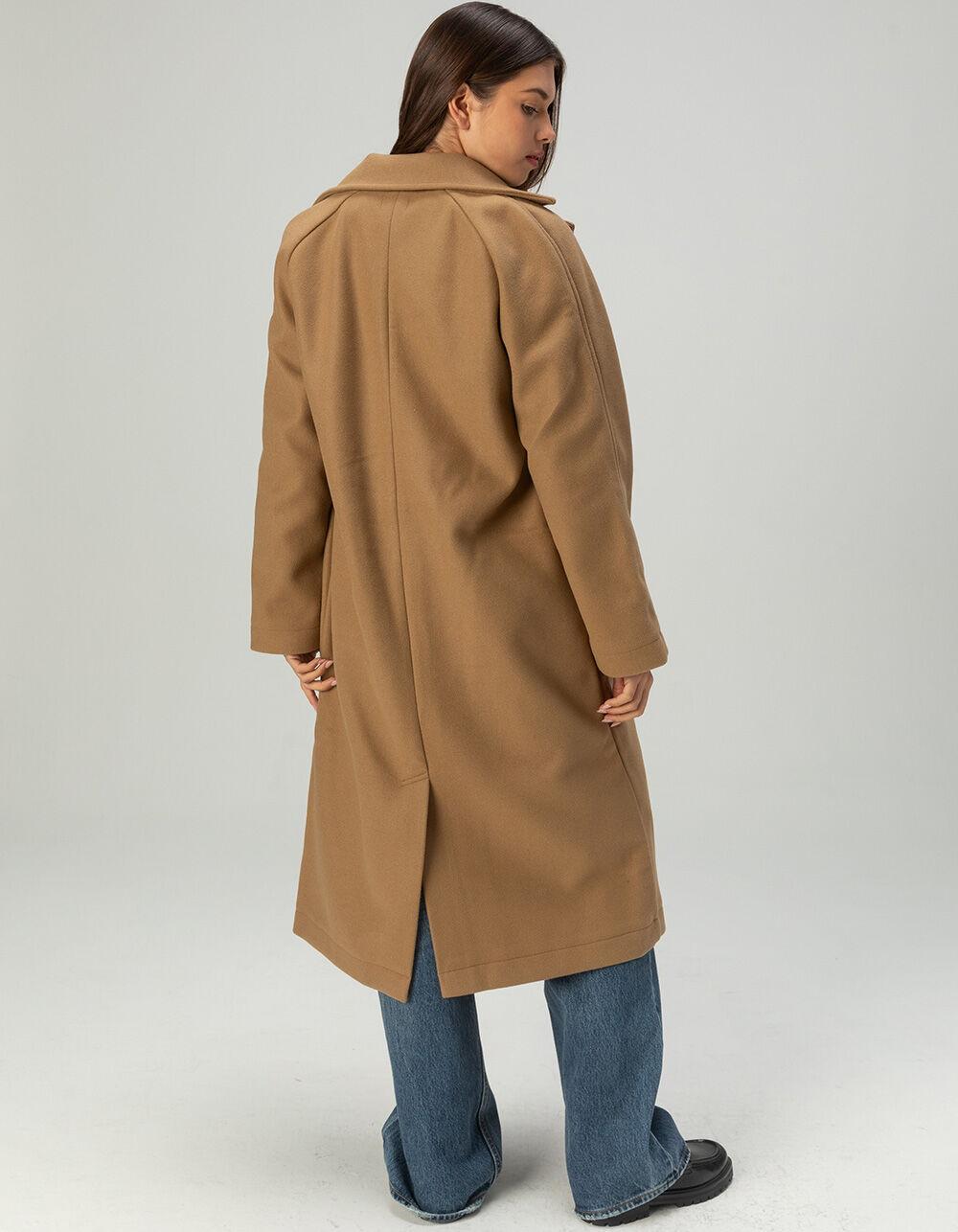 BRIXTON Lennox Womens Stretch Felted Coat - KHAKI Product Image