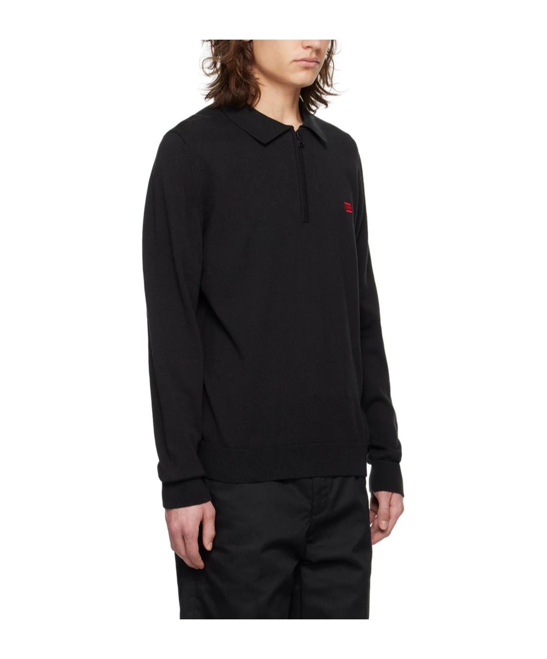 HUGO BOSS Half-zipper Polo Shirt In Black Product Image