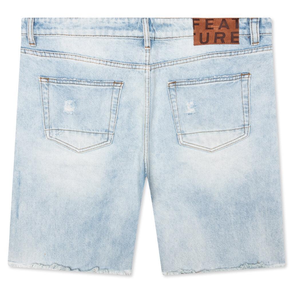 Berry Wide Denim Short - Vintage Light Blue Male Product Image