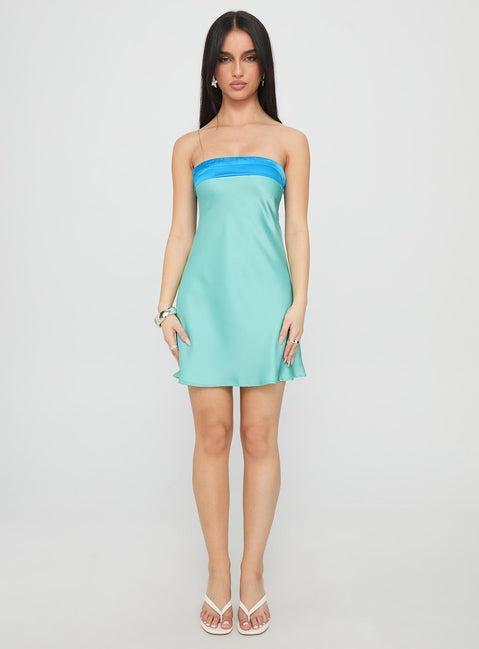 Phillipa Mini Dress Aqua Product Image