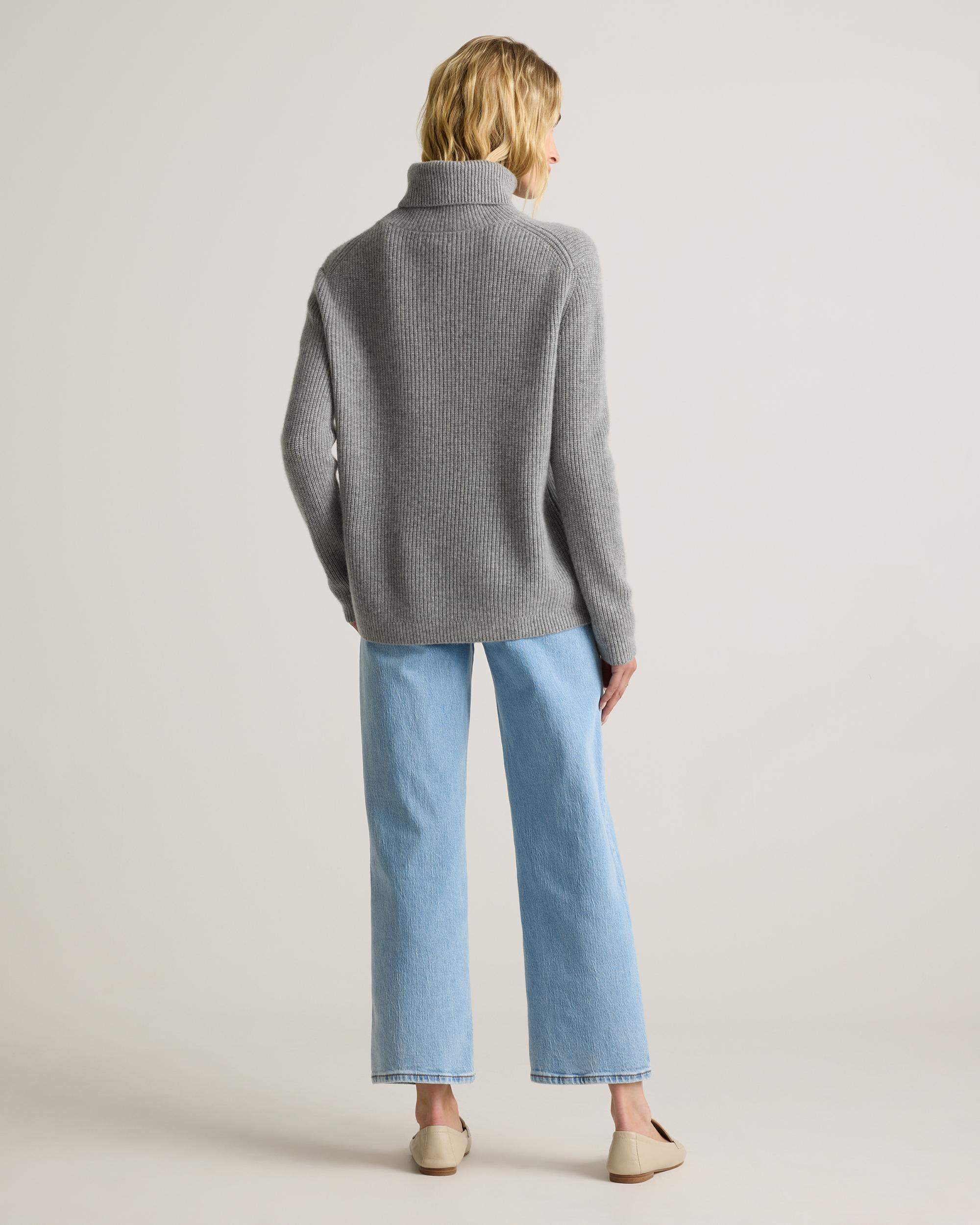 Quince | Women's Mongolian Cashmere Fisherman Turtleneck Sweater Product Image