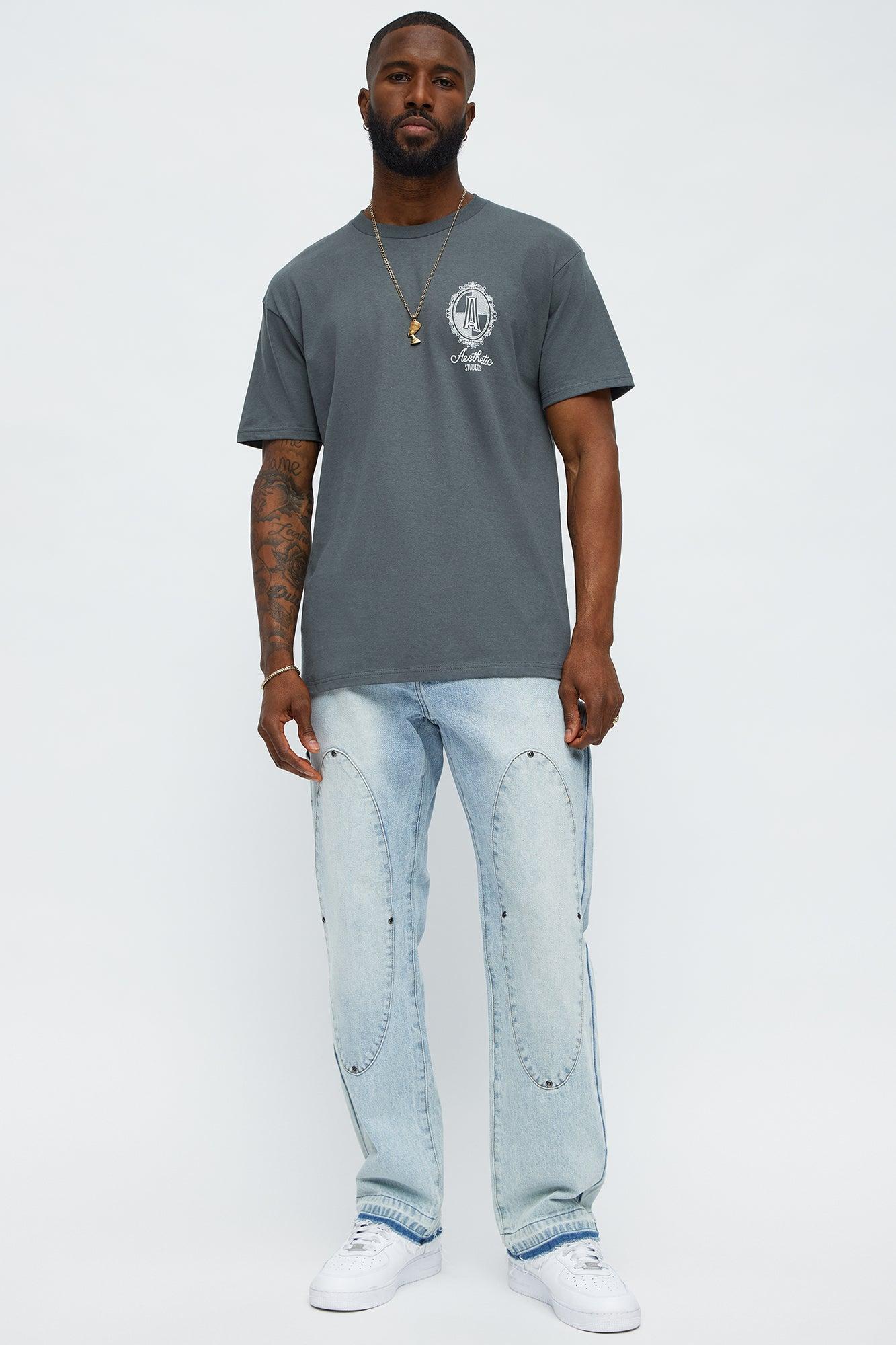 Aesthetics LA California Short Sleeve Tee - Charcoal Product Image