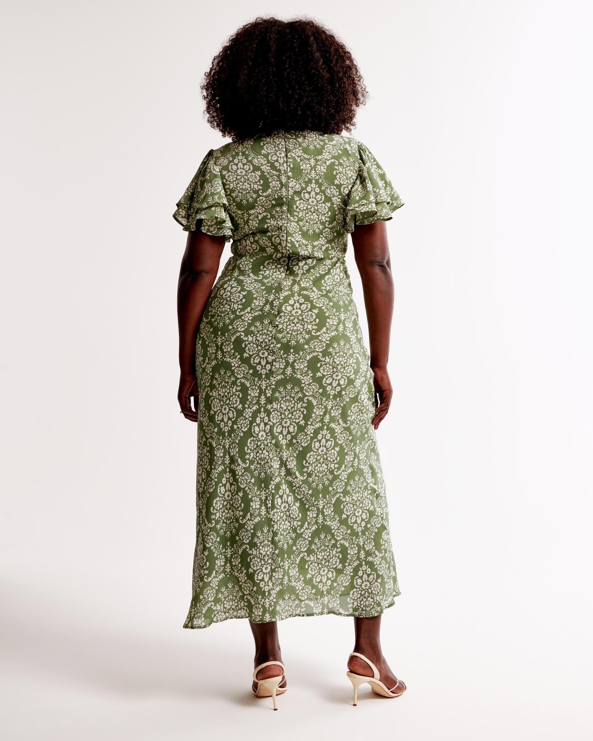 Ruffle Sleeve Maxi Dress Product Image