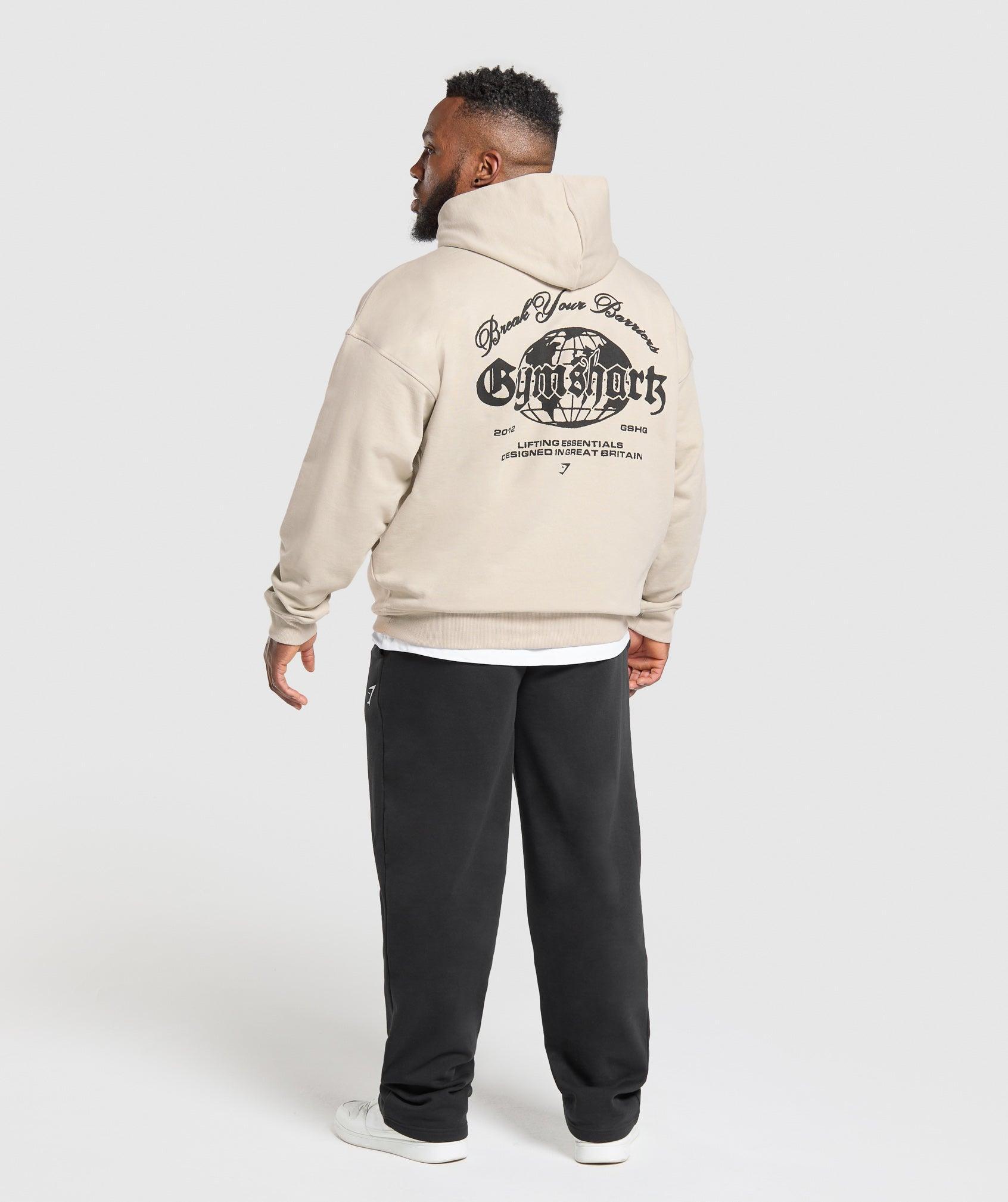 Gymshark Break Your Barriers Hoodie - Pebble Grey Male Product Image