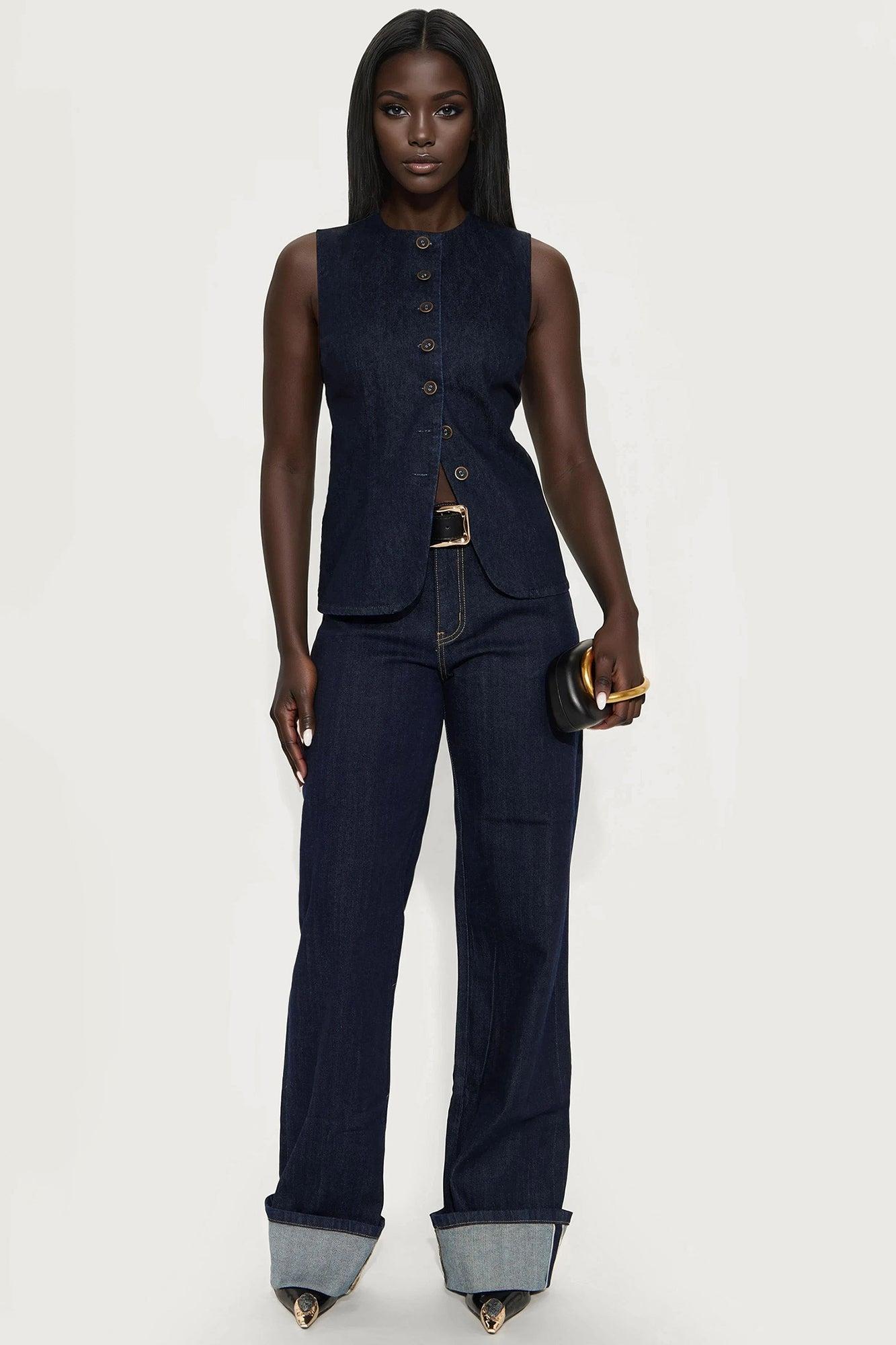 Made For Denim Days Vest - Dark Wash Product Image