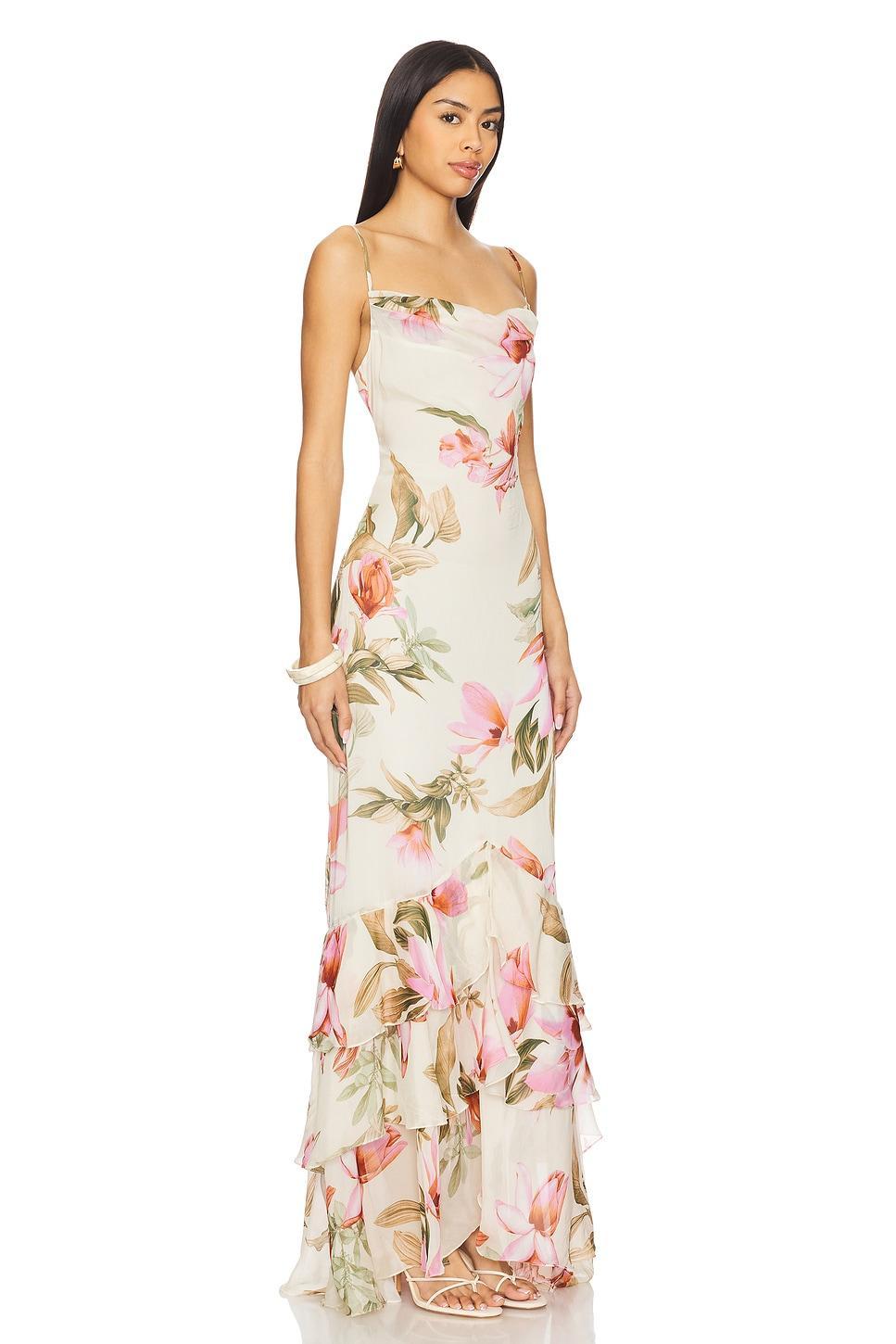 Cowl High Low Maxi Dress ROCOCO SAND Product Image