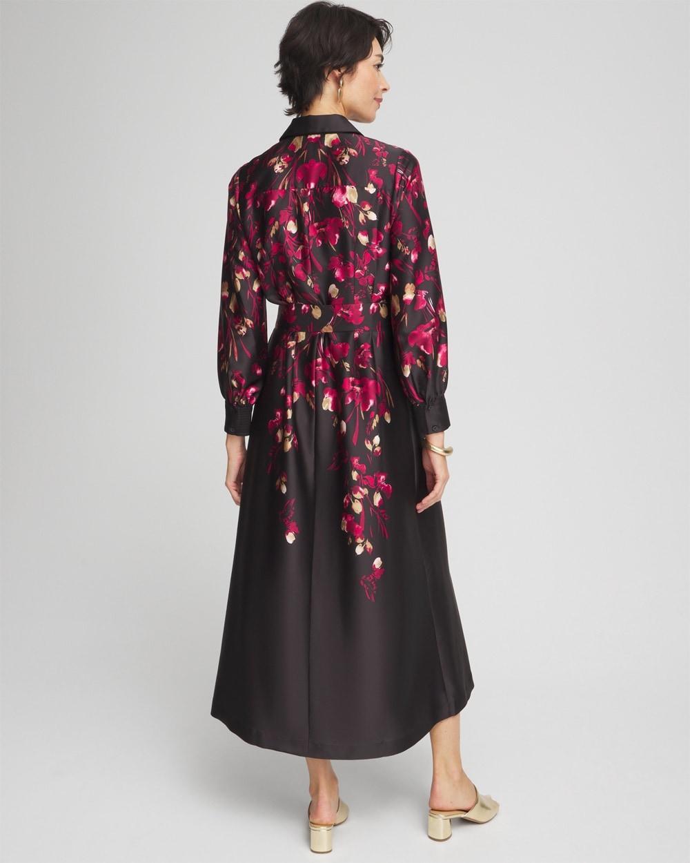 Leaf Print Shirt Dress Product Image