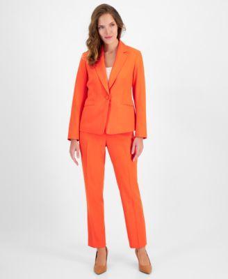 Le Suit Womens Crepe One-Button Pantsuit, Regular & Petite Sizes Product Image