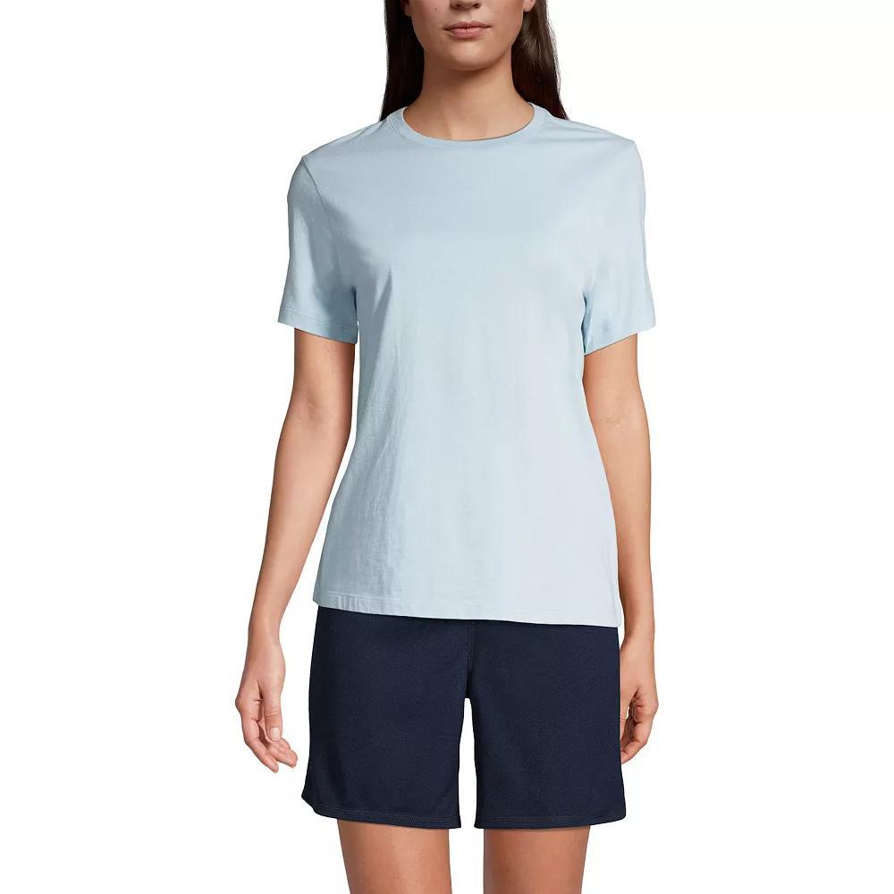 Women's Lands' End Short Sleeve Essential Tee, Size: Medium, White Product Image