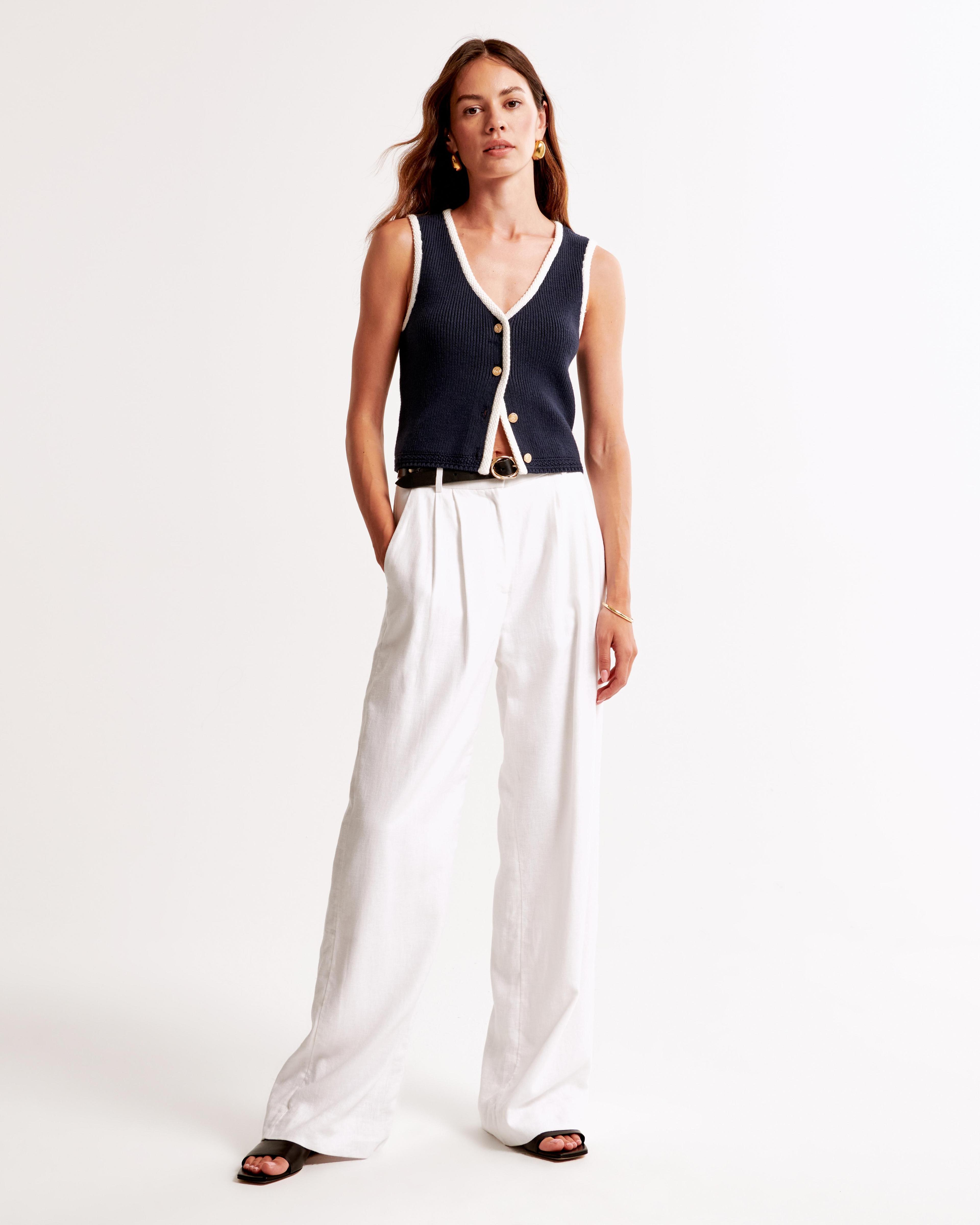 The A&F Mara Button-Up Sweater Vest Product Image