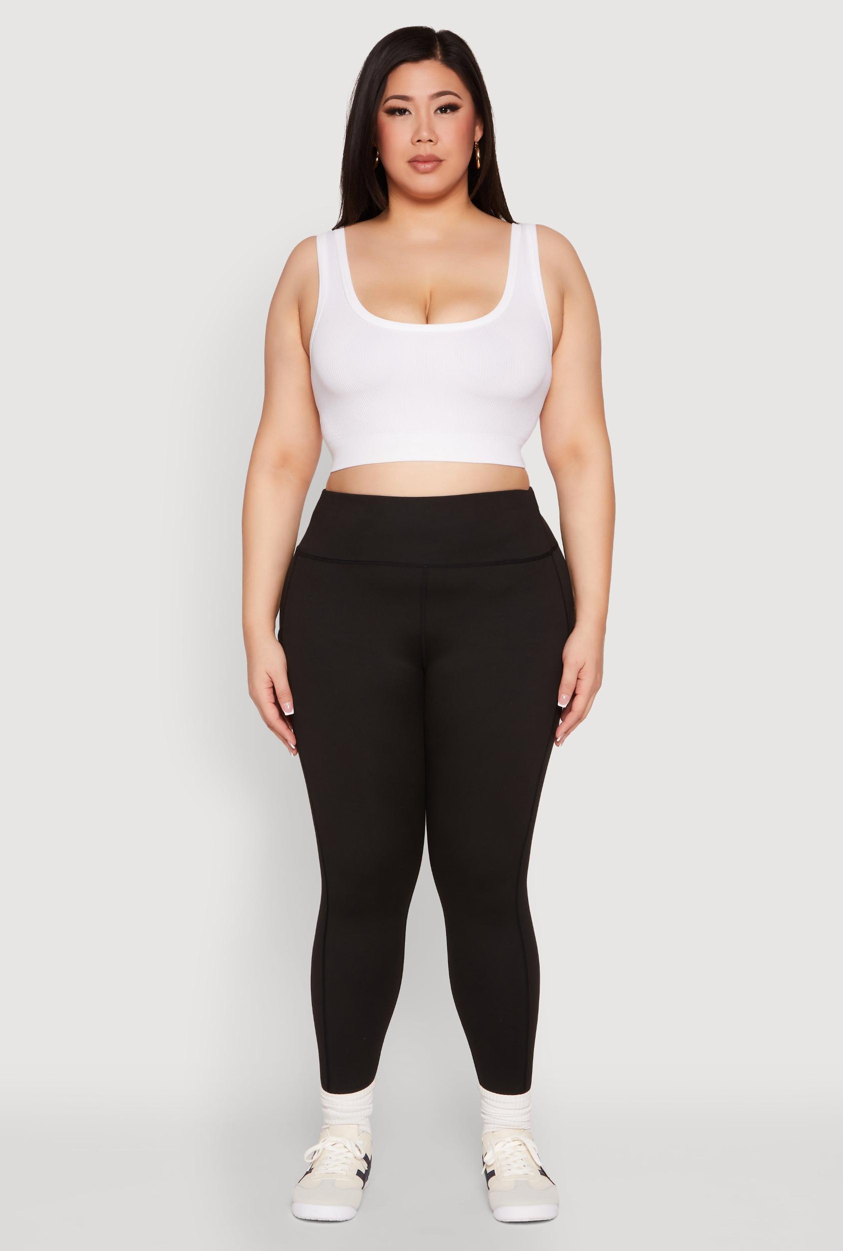 Womens Plus Size Snatched High Waisted Cell Phone Pocket Leggings Product Image