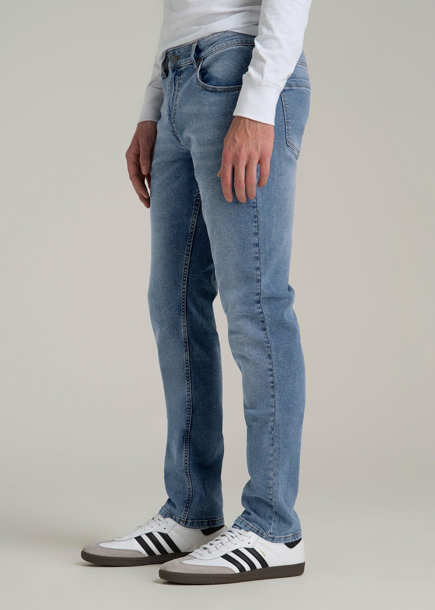 A.T. Basics Men's Carman Tapered fit Jeans for Tall Men in Tufts Blue Product Image