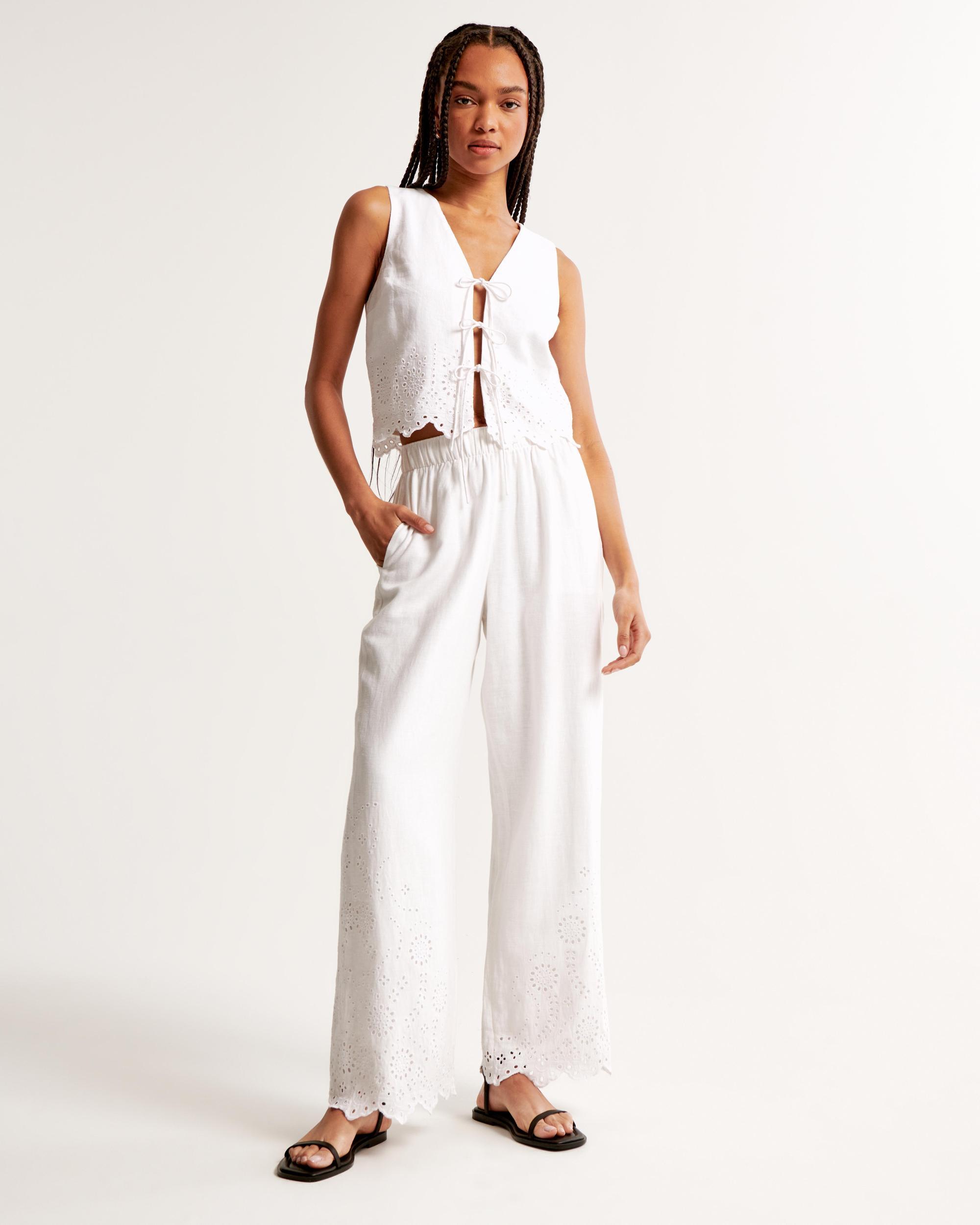 Linen-Blend Pull-On Pant Product Image