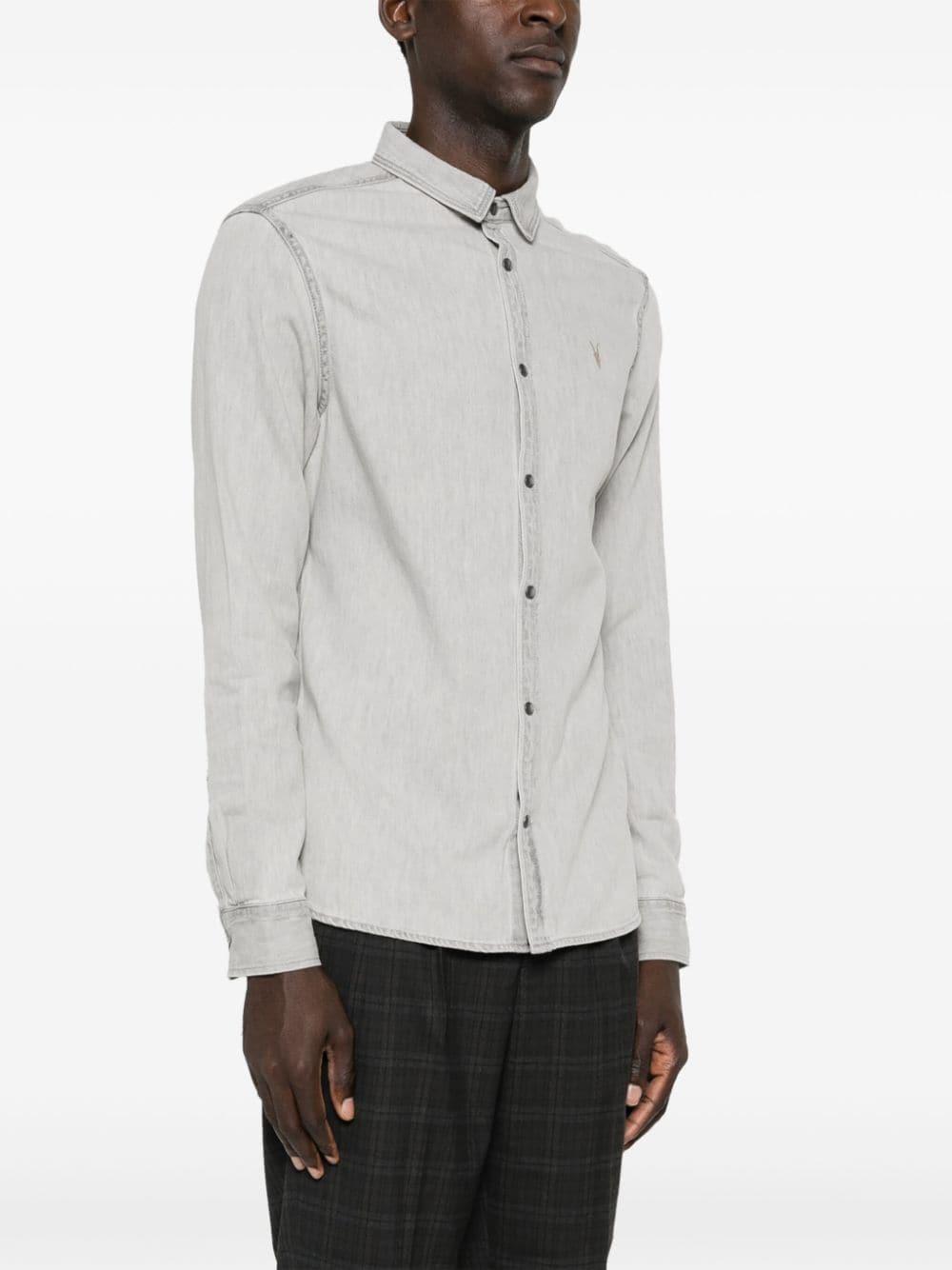 Gleason Cotton Shirt In Gray Product Image