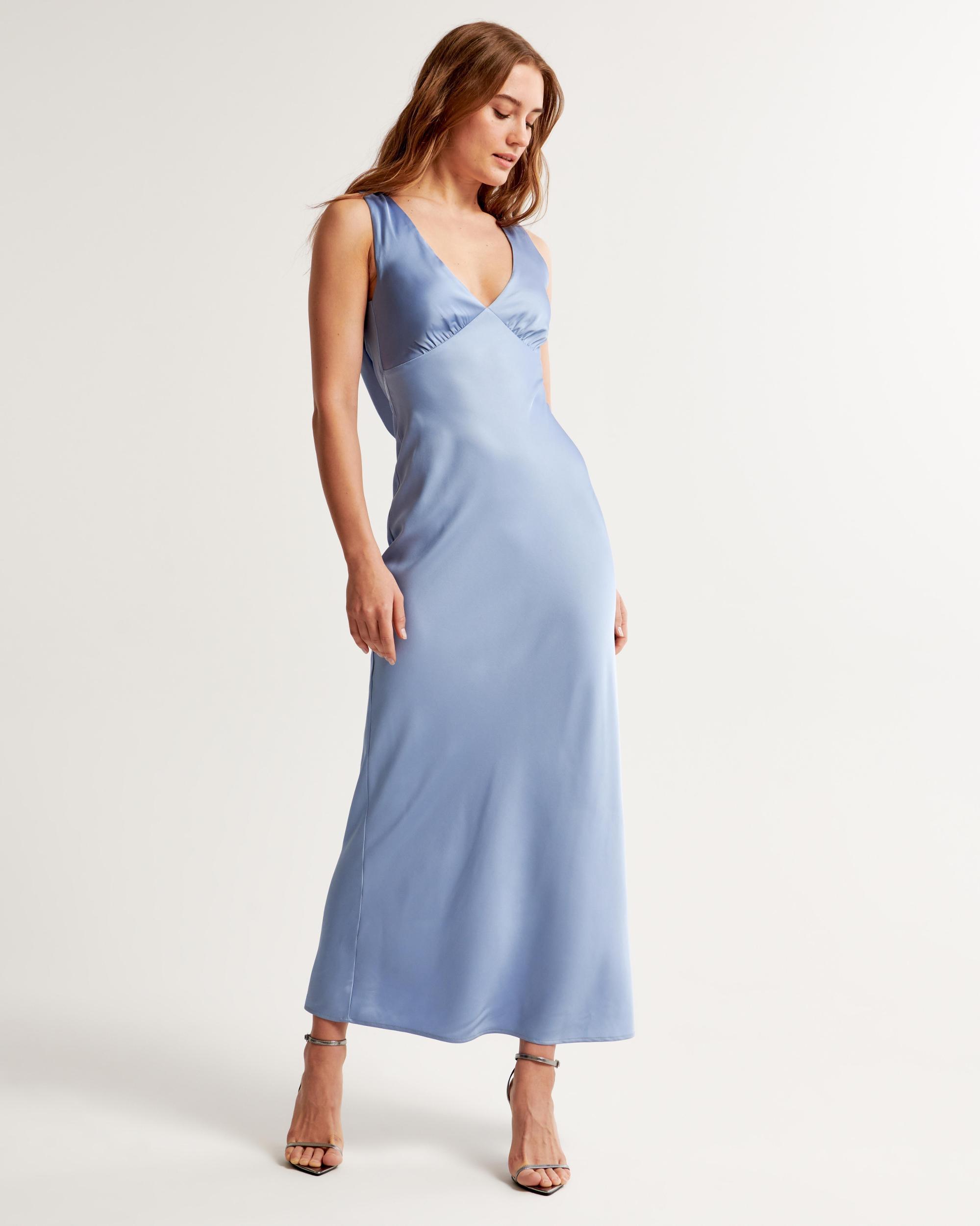 Plunge Cowl Back Maxi Dress Product Image
