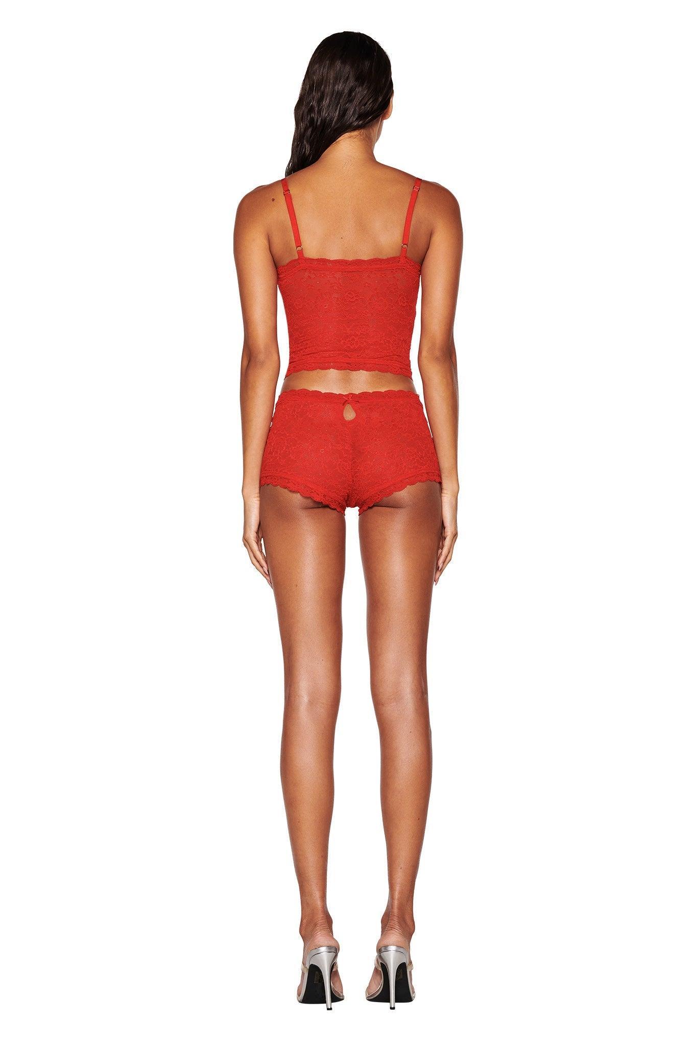 SERINA SHORT - RED : LACE Product Image