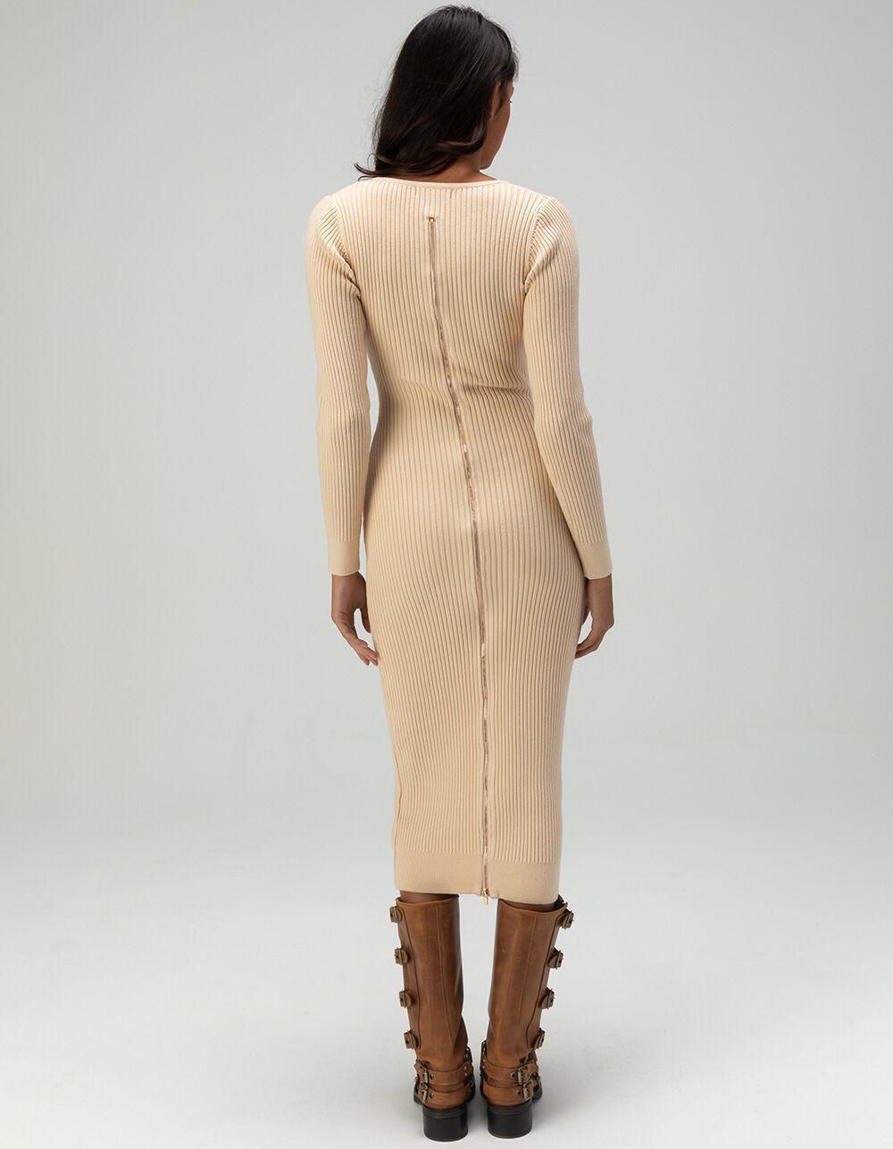 LULUS Everyday Beauty Womens Sweater Dress - IVORY Product Image