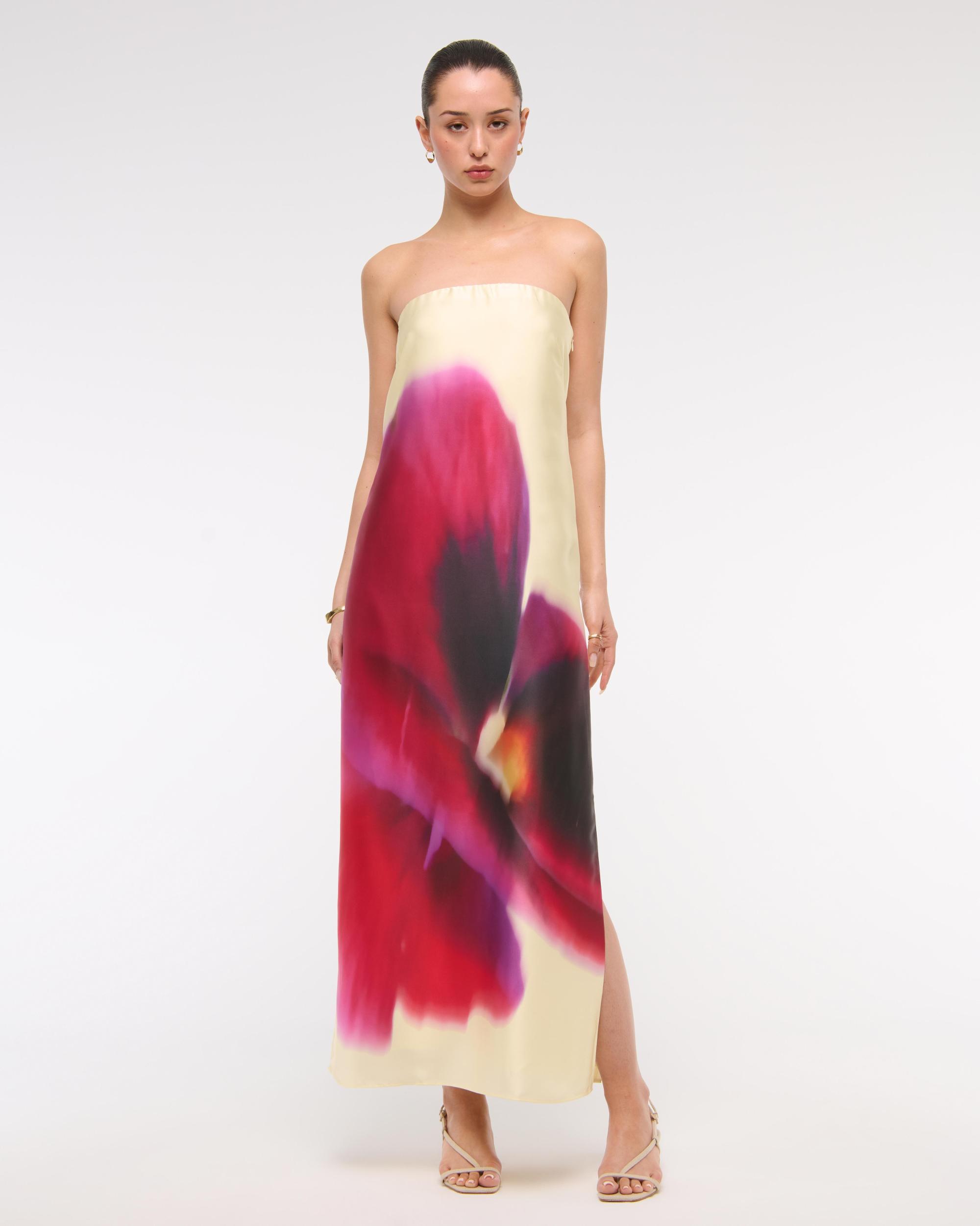 The A&F Julia Strapless Slip Maxi Dress Product Image
