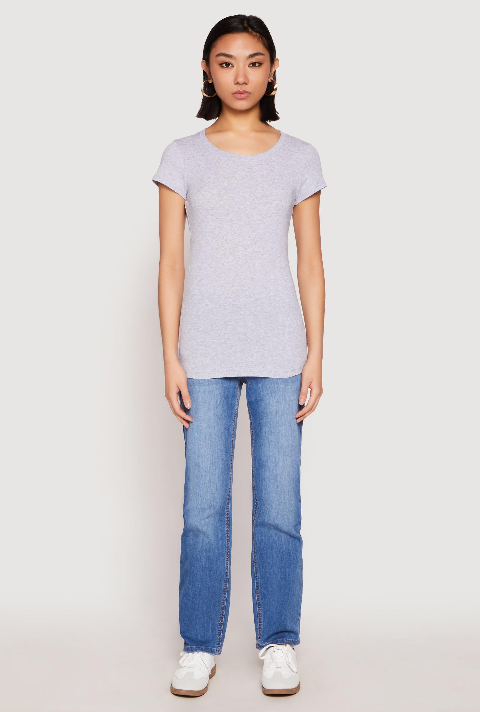 Womens Basic Scoop Neck Tee Product Image