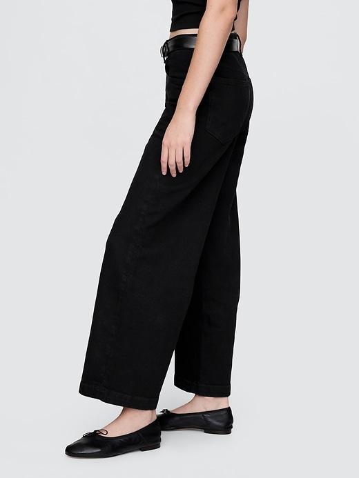 High Rise Stride Wide-Leg Ankle Jeans Product Image