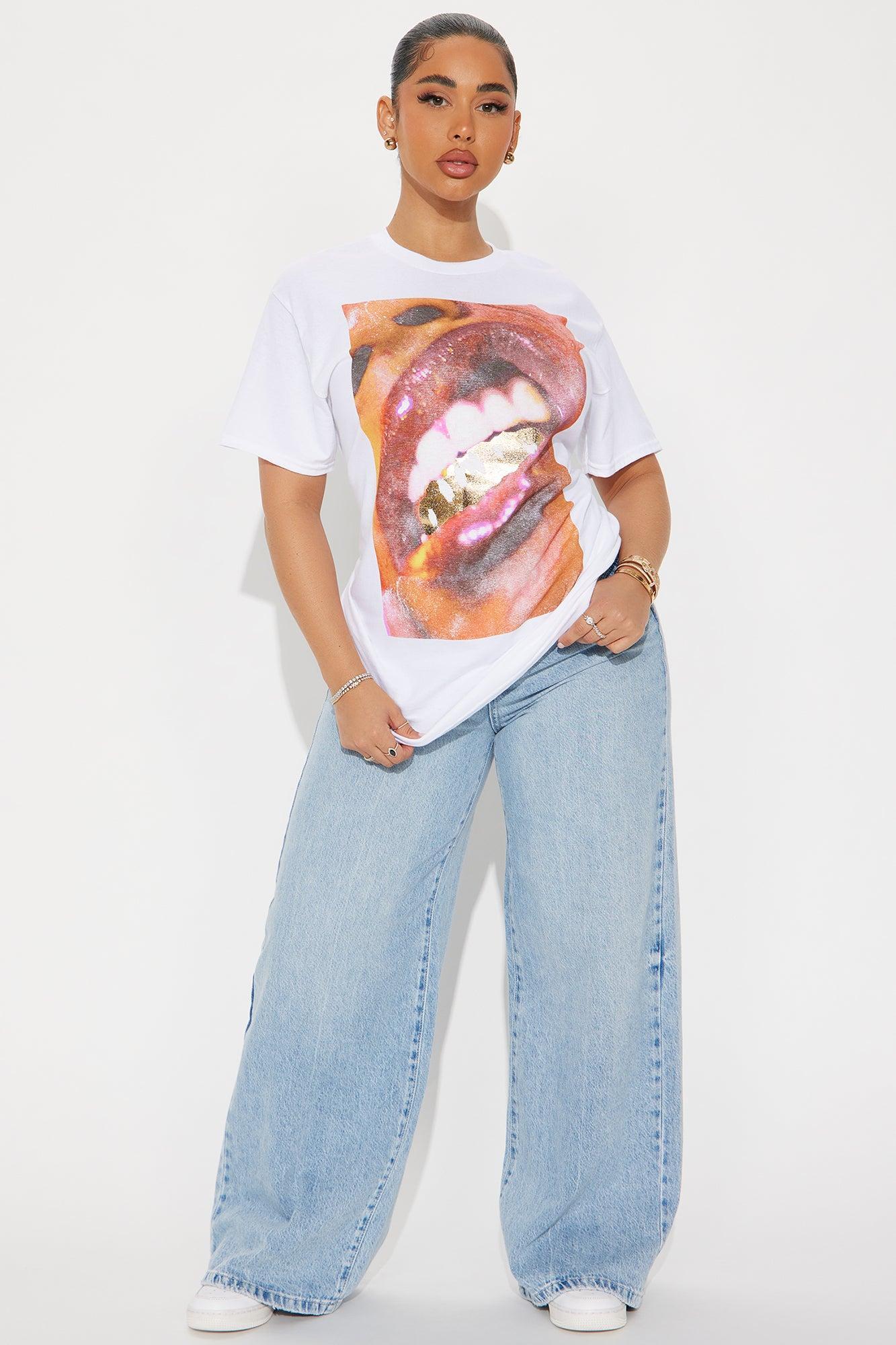 Gold Grill Glossy Tee - White Product Image