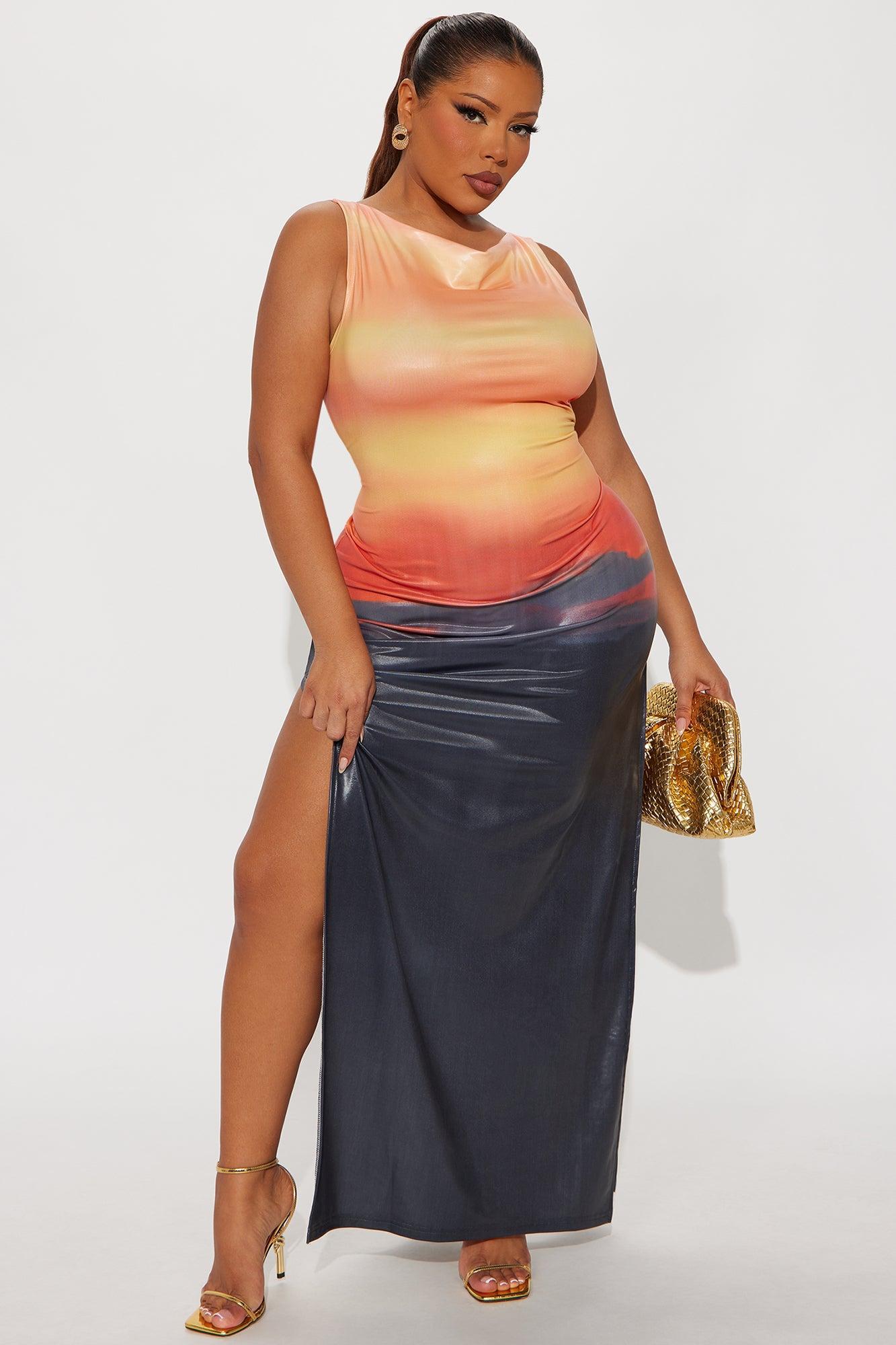 Endless Memories Maxi Dress - Orange/combo Product Image