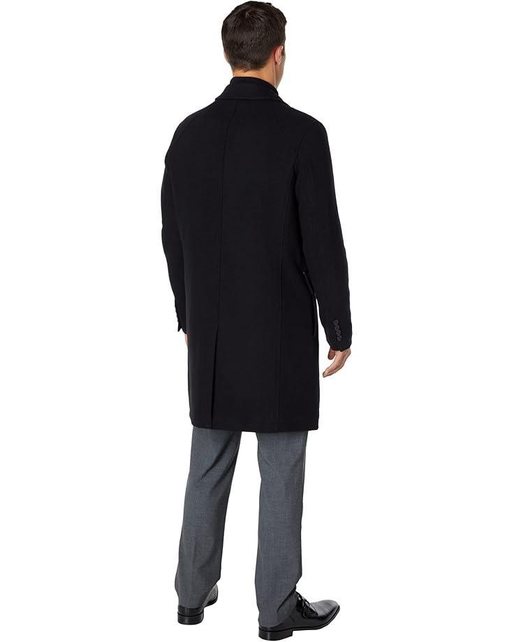 Wool Melton Stand Collar Jacket With Patch Pockets Product Image