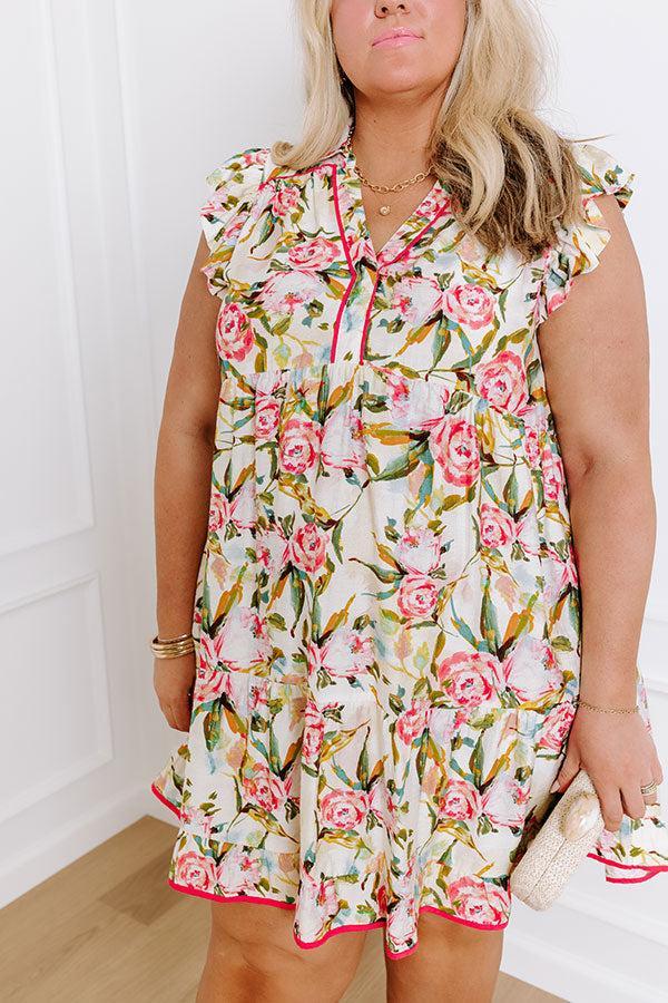 Garden Charm Babydoll Mini Dress Curves Product Image