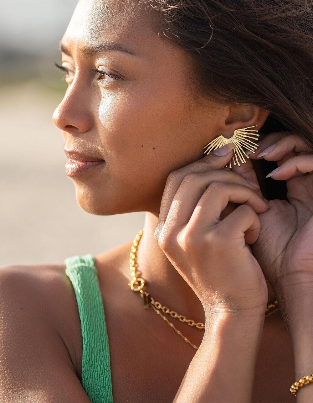 SALTY CALI Sunrise Earrings - GOLD Product Image