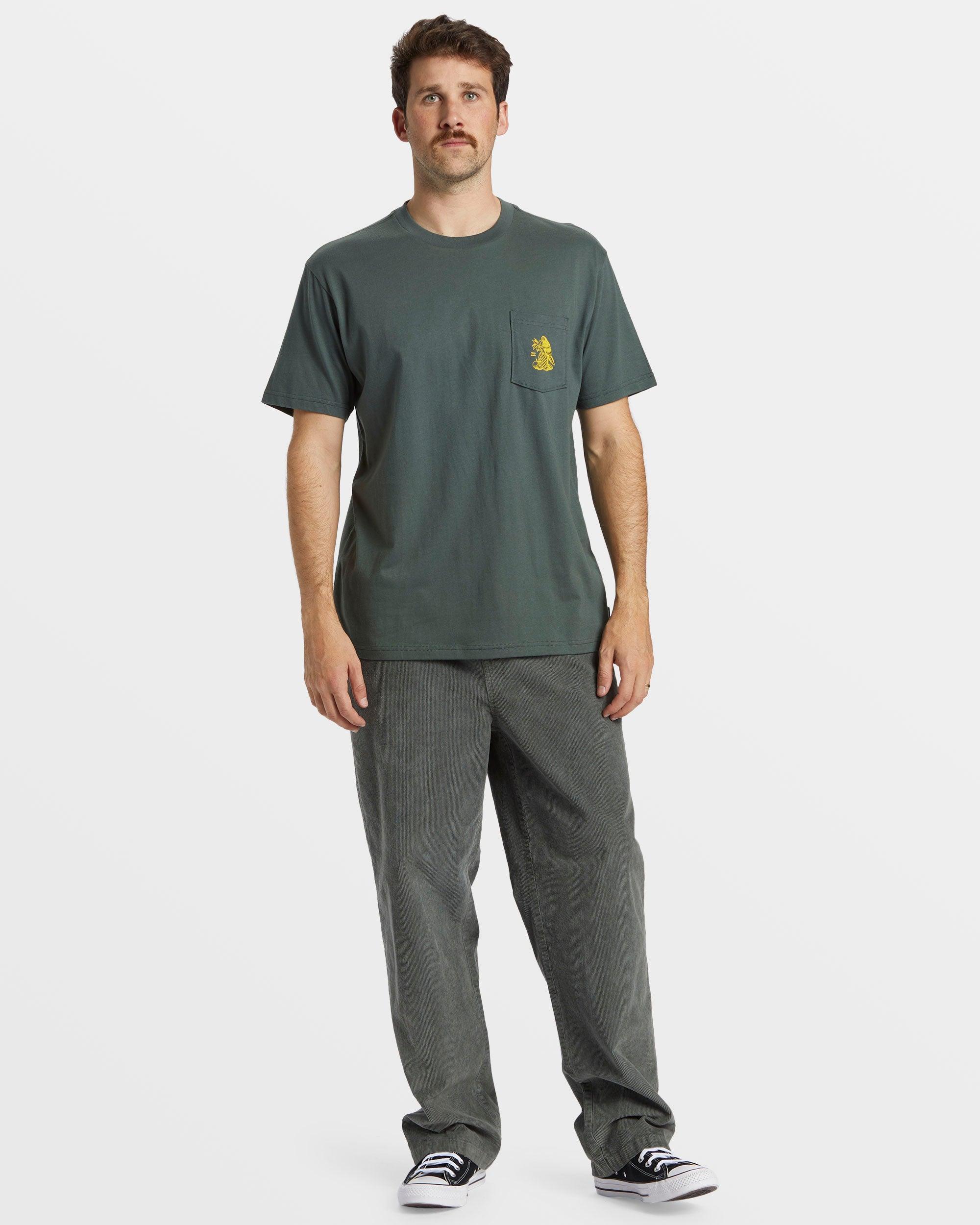 Tropicales Pocket T-Shirt - Slate Green Male Product Image