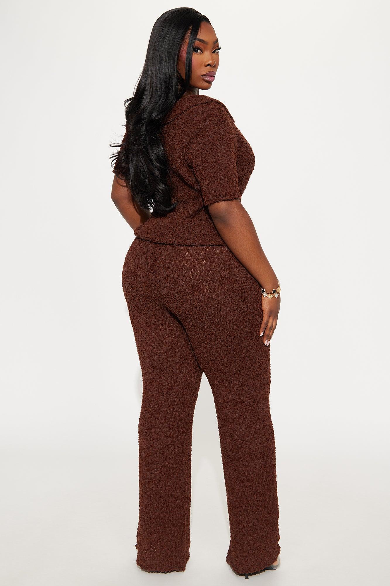 Raven Cozy Pant Set - Brown Product Image