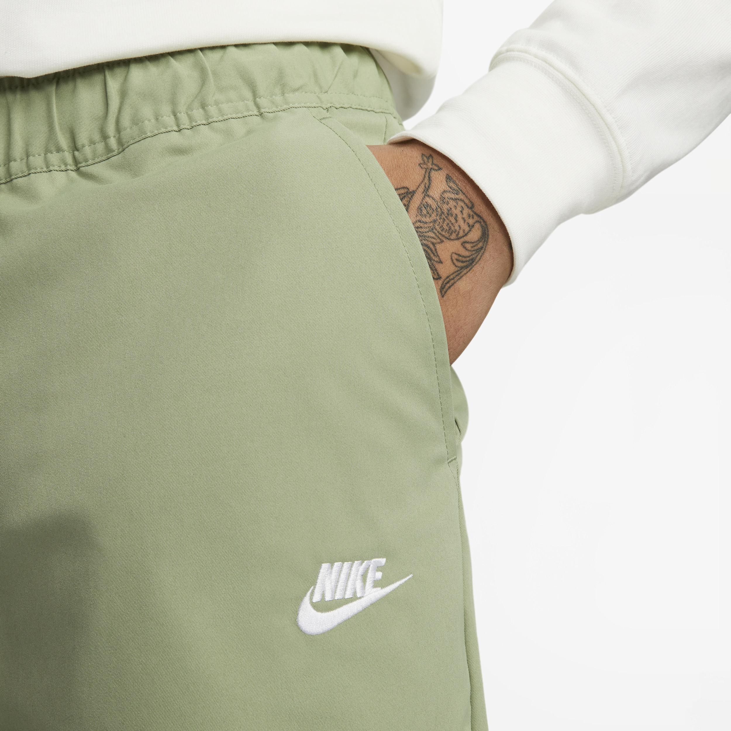 Nike Woven Taper Leg Pants - Mens Green/White Product Image