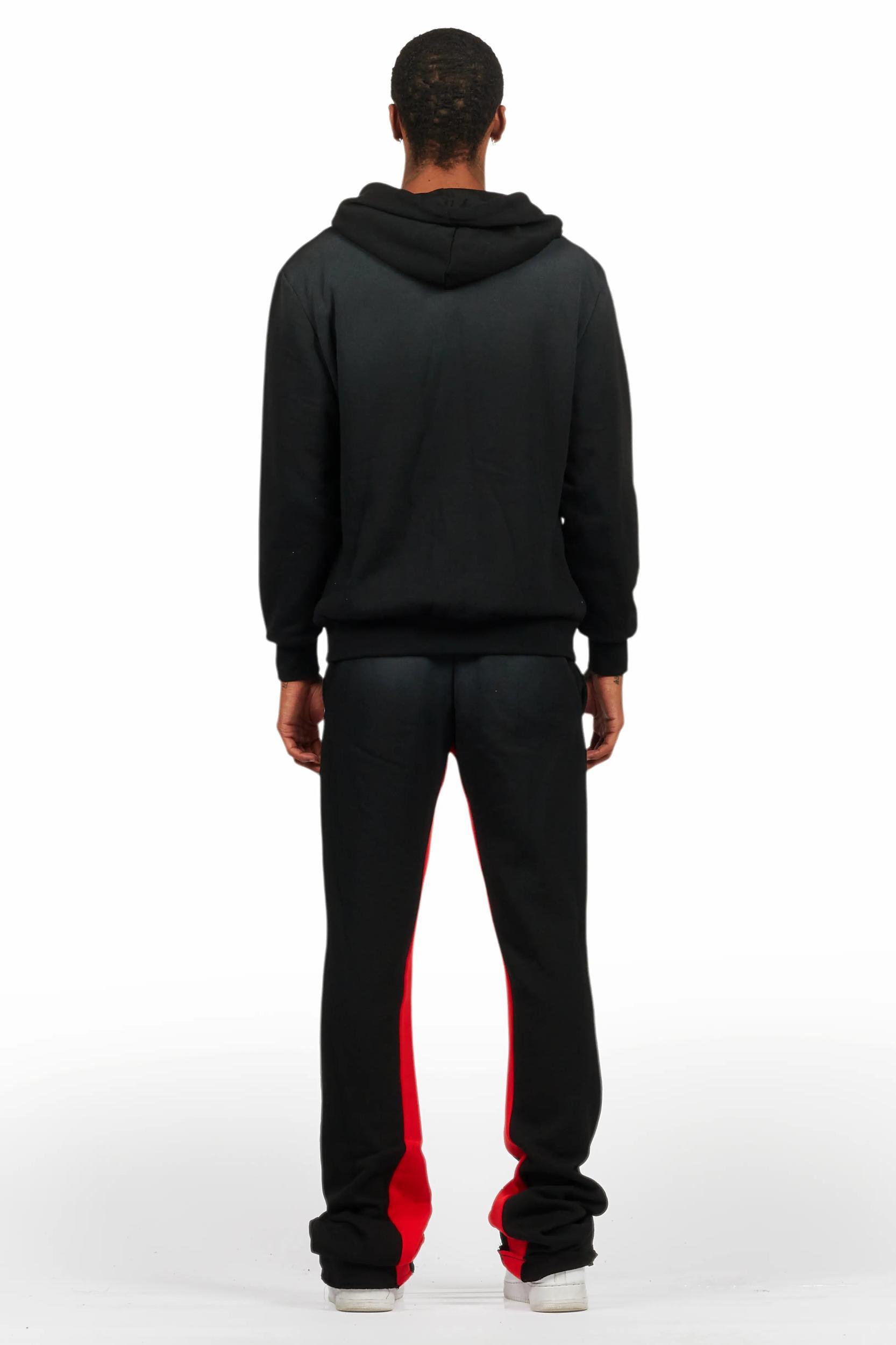 Rampage Black Hoodie/Baggy Track Pant Set Male Product Image