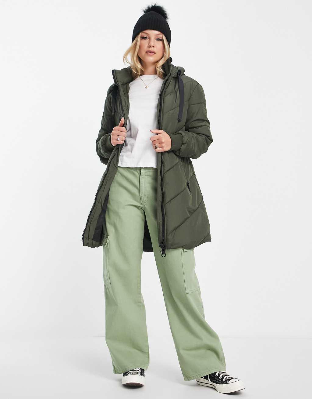 JDY chevron hooded padded coat Product Image