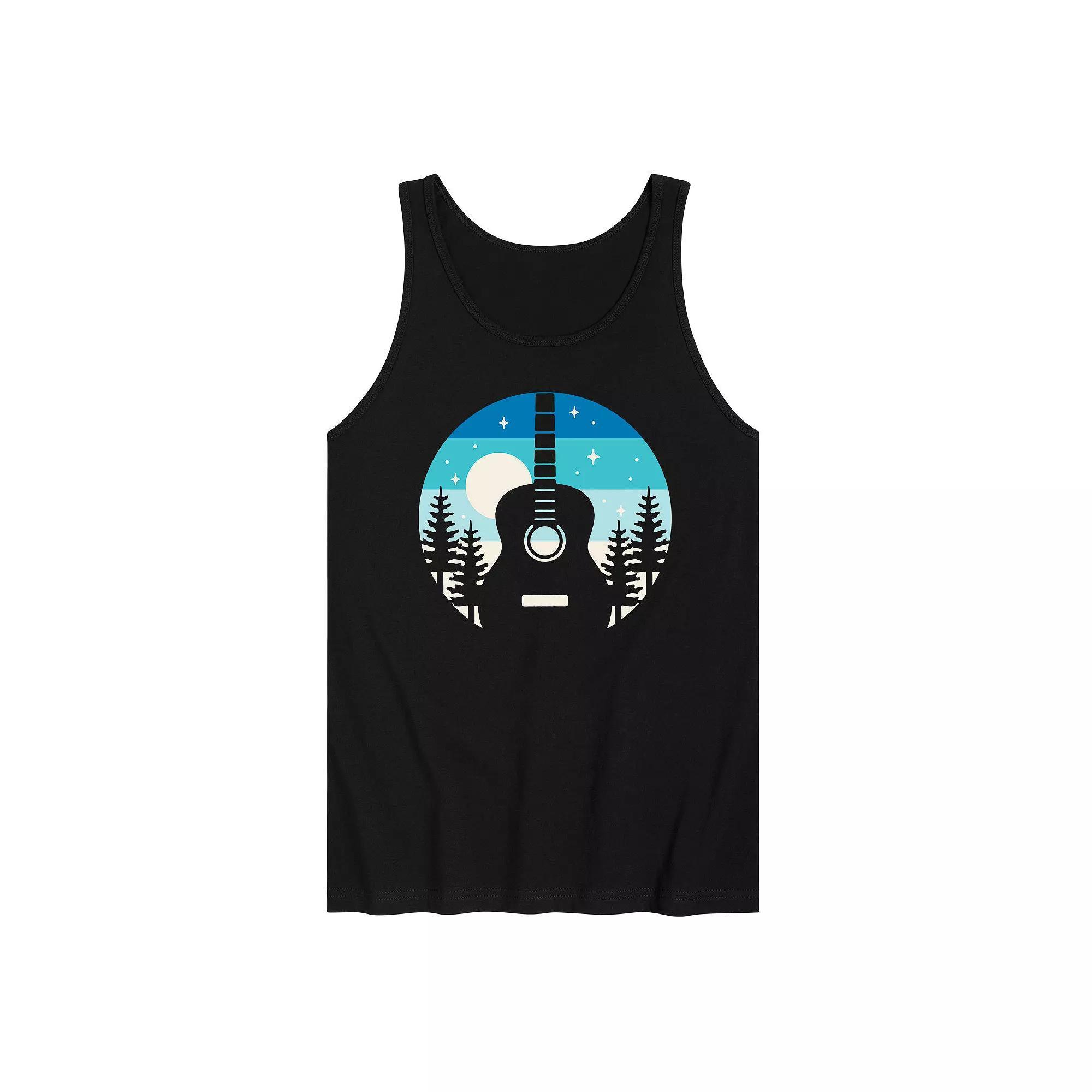 Mens Retro Guitar Nature Tank Top Product Image