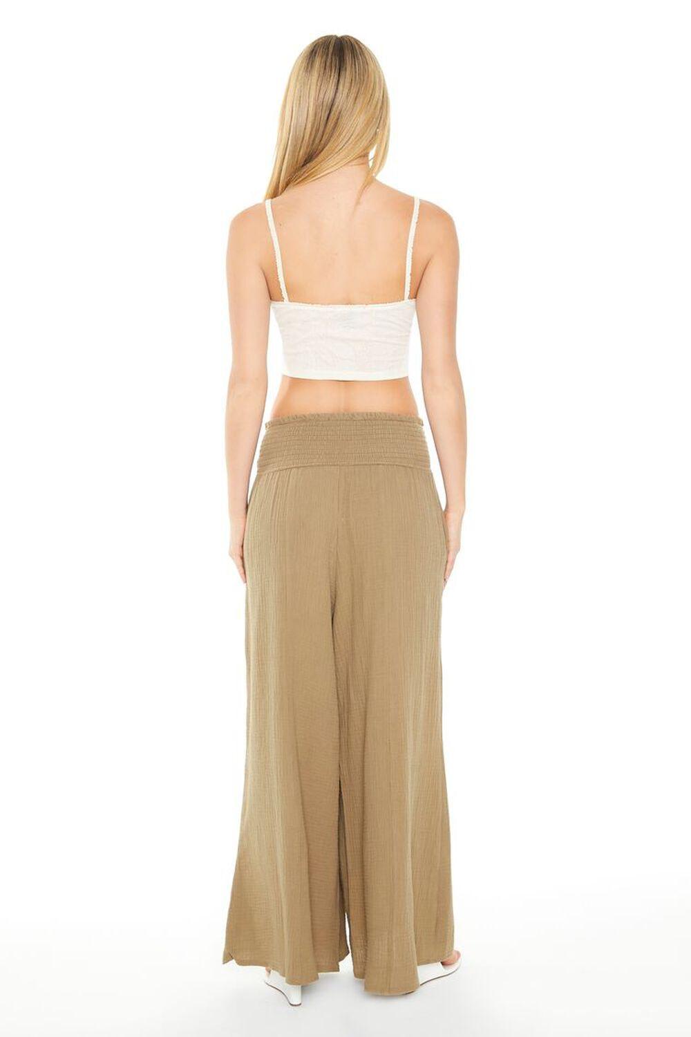 Smocked Wide-Leg Palazzo Pants | Forever 21 Product Image