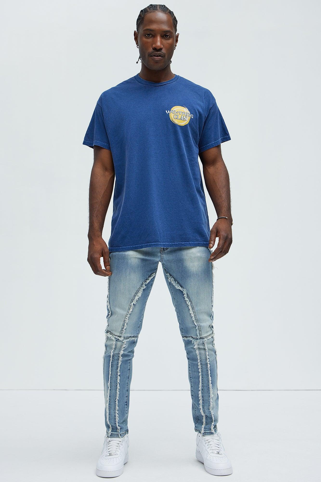 Wu Tang Clan Shaolin Style Oversized Short Sleeve Tee - Navy Product Image