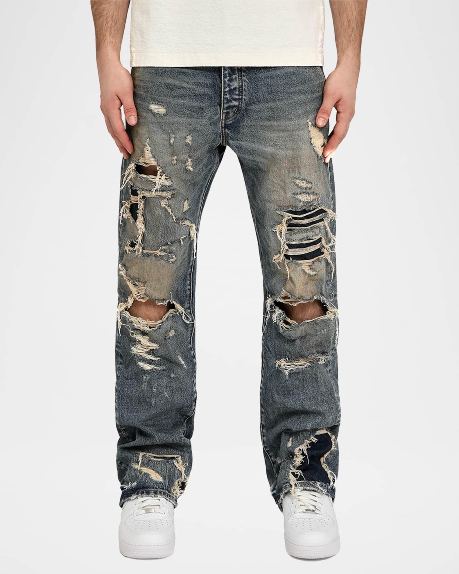 Men's Repair Dirty Blowout Jeans Product Image