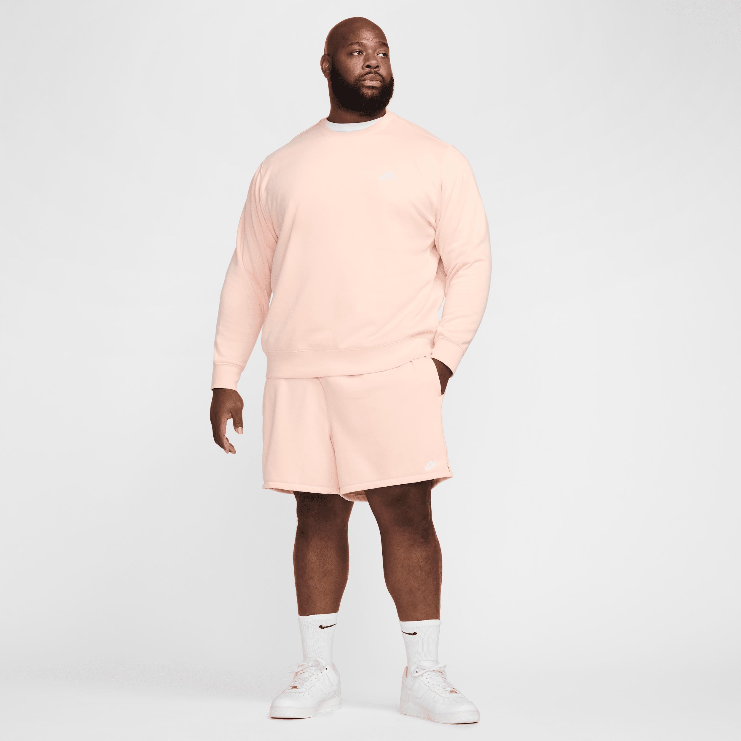 Men's Nike Club Fleece Crew, Size: XL, Brown Moon Product Image