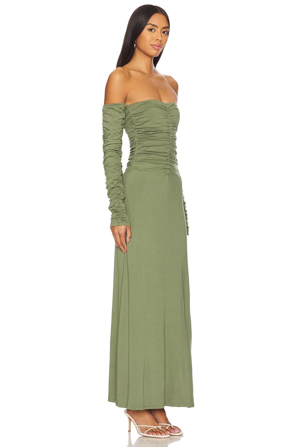 Ruched Long Sleeve Maxi Dress SWF Product Image